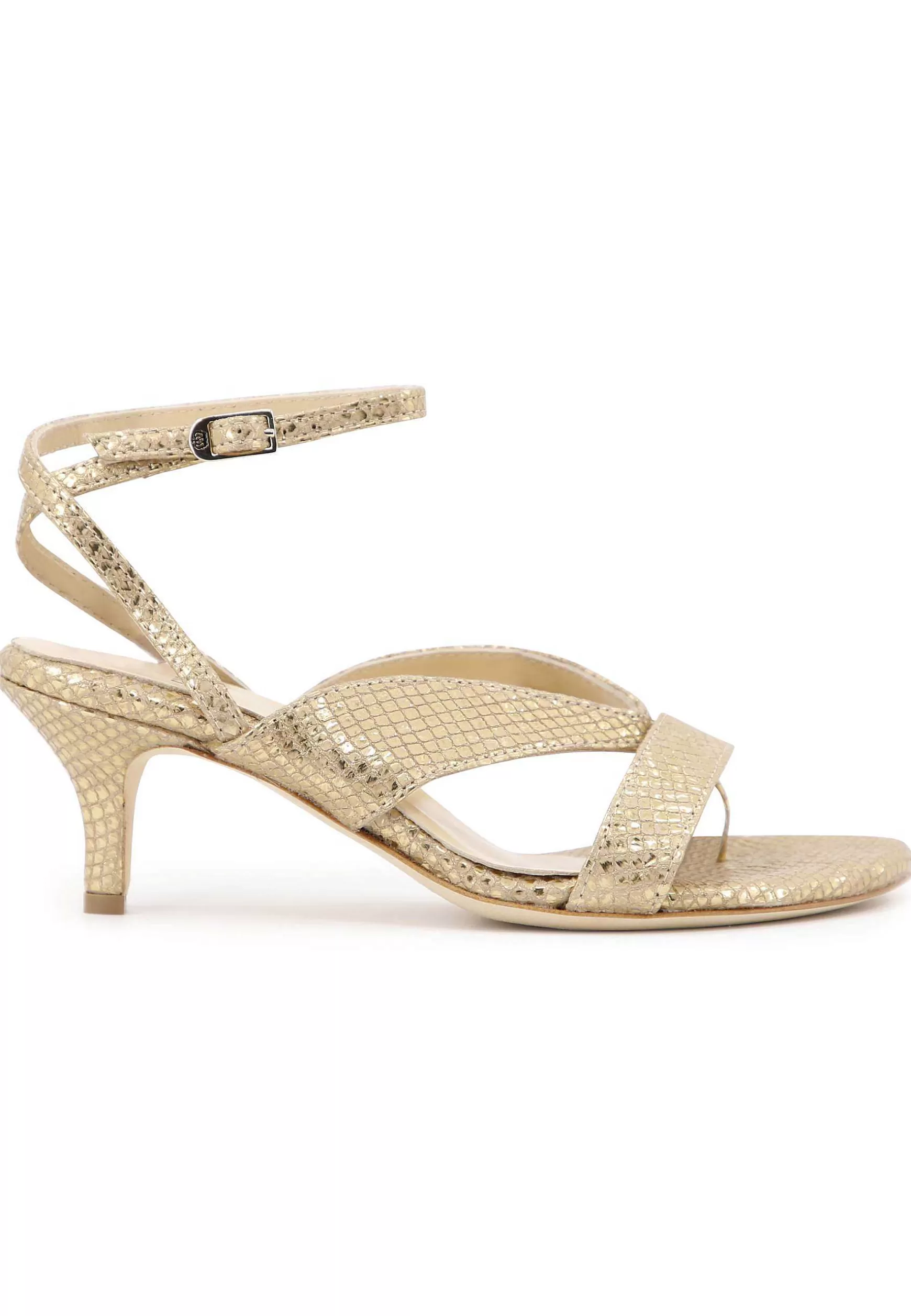 Sandai Infradito Donna In Pee aminata Oro Con Cinturino Aa Cavigia*L New
