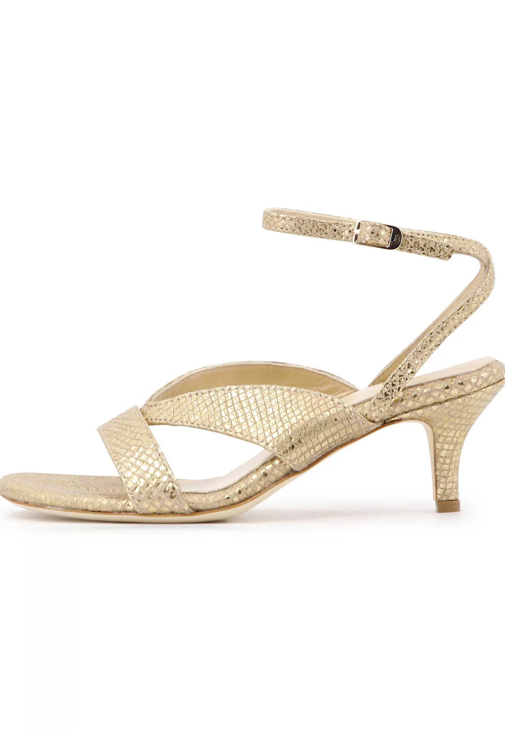 Sandai Infradito Donna In Pee aminata Oro Con Cinturino Aa Cavigia*L New