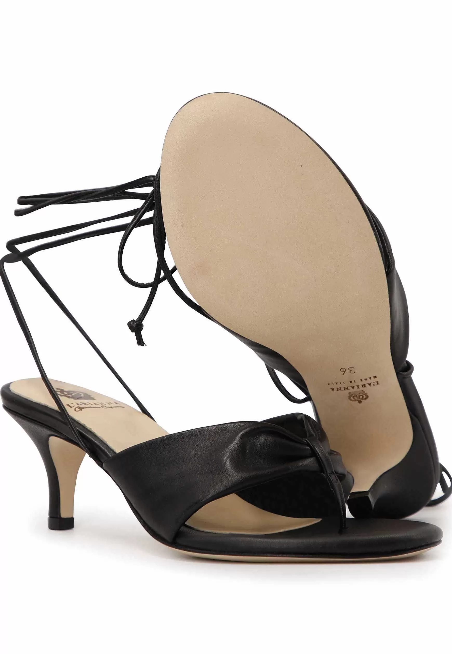 Sandai Infradito Donna In Pee Nera Con acci Aa Cavigia*L Clearance