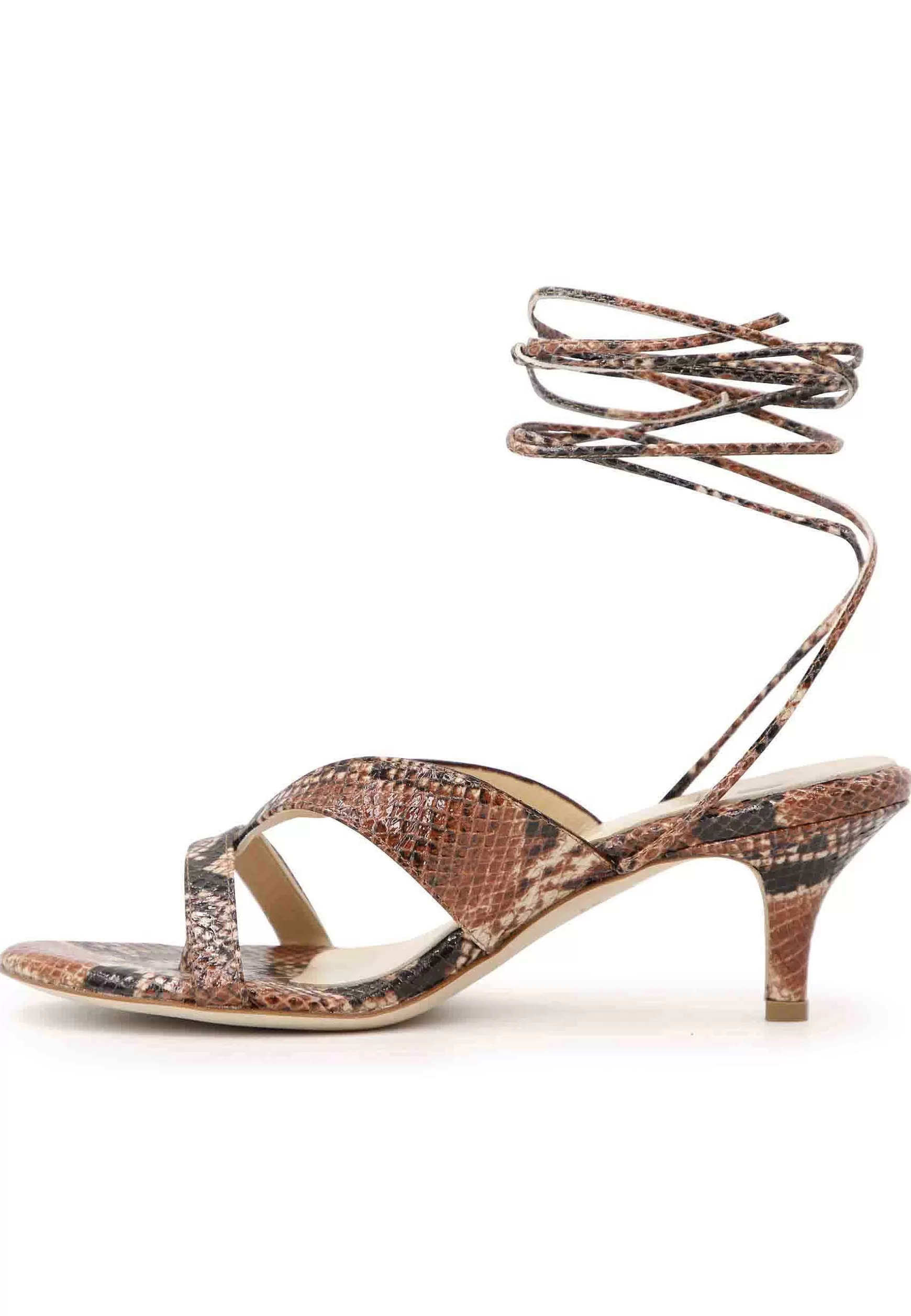 Sandai Infradito Donna In Pee Stampata Marrone Con accetti Aa Cavigia E Suoa In Cuoio*L Discount