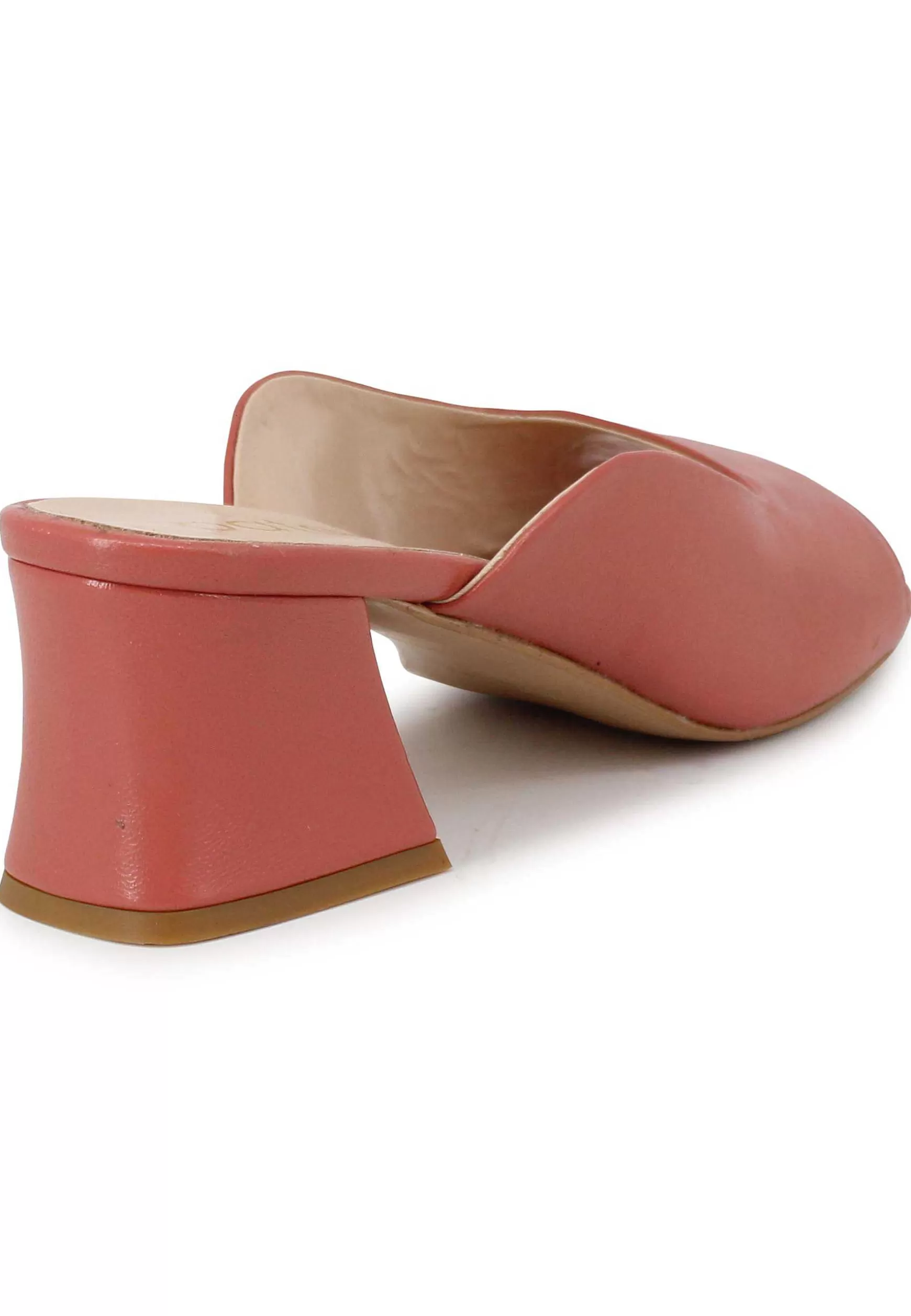 Sandali Scalzati Donna In Pelle Rosa Con Tacco In Tinta** Online