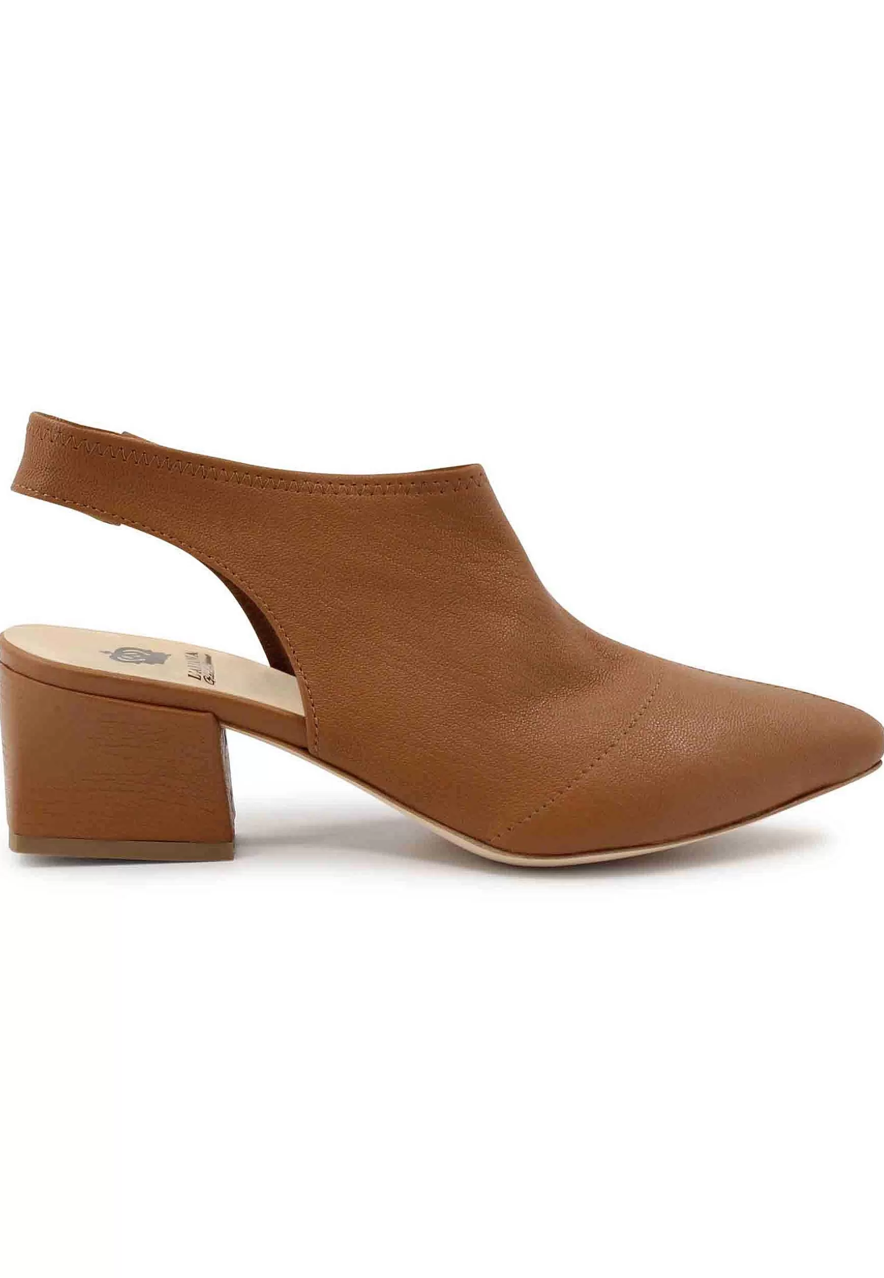 Sandai Singback Donna In Pee Cuoio Easticizzata Con Punta Chiusa*L Flash Sale