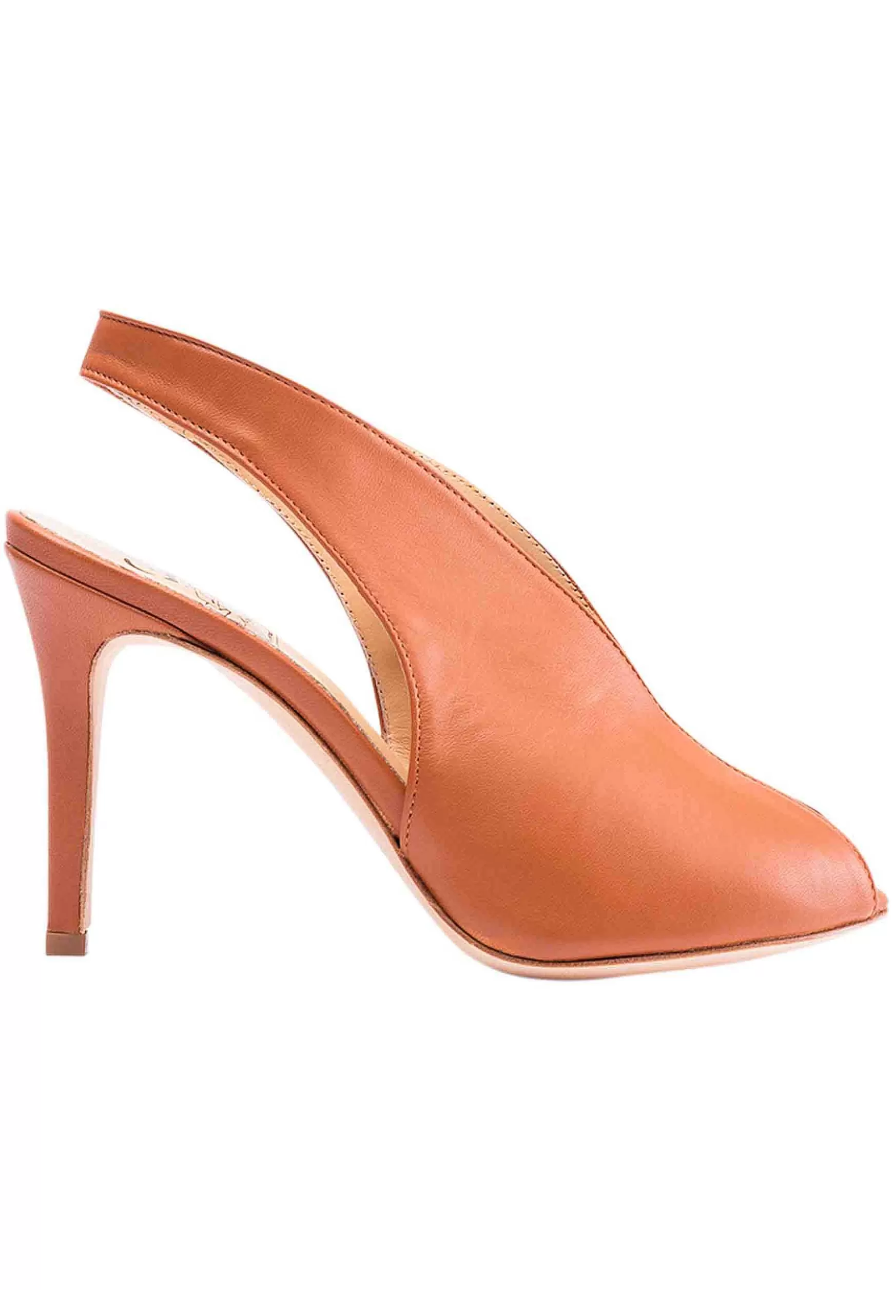 Sandai Singback Donna In Pee Cuoio Tacco Ato E Suoa In Cuoio*L Store