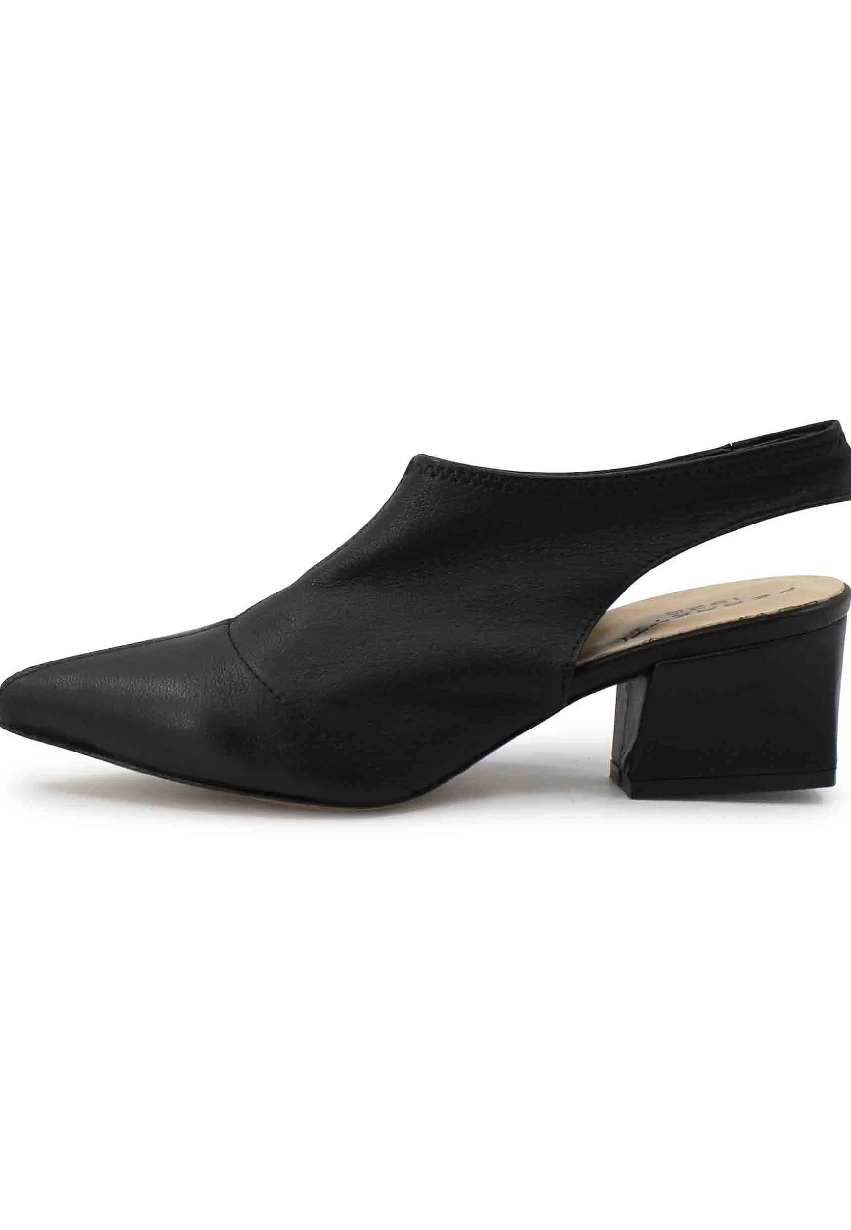 Sandai Singback Donna In Pee Nera Easticizzata Con Punta Chiusa*L Discount