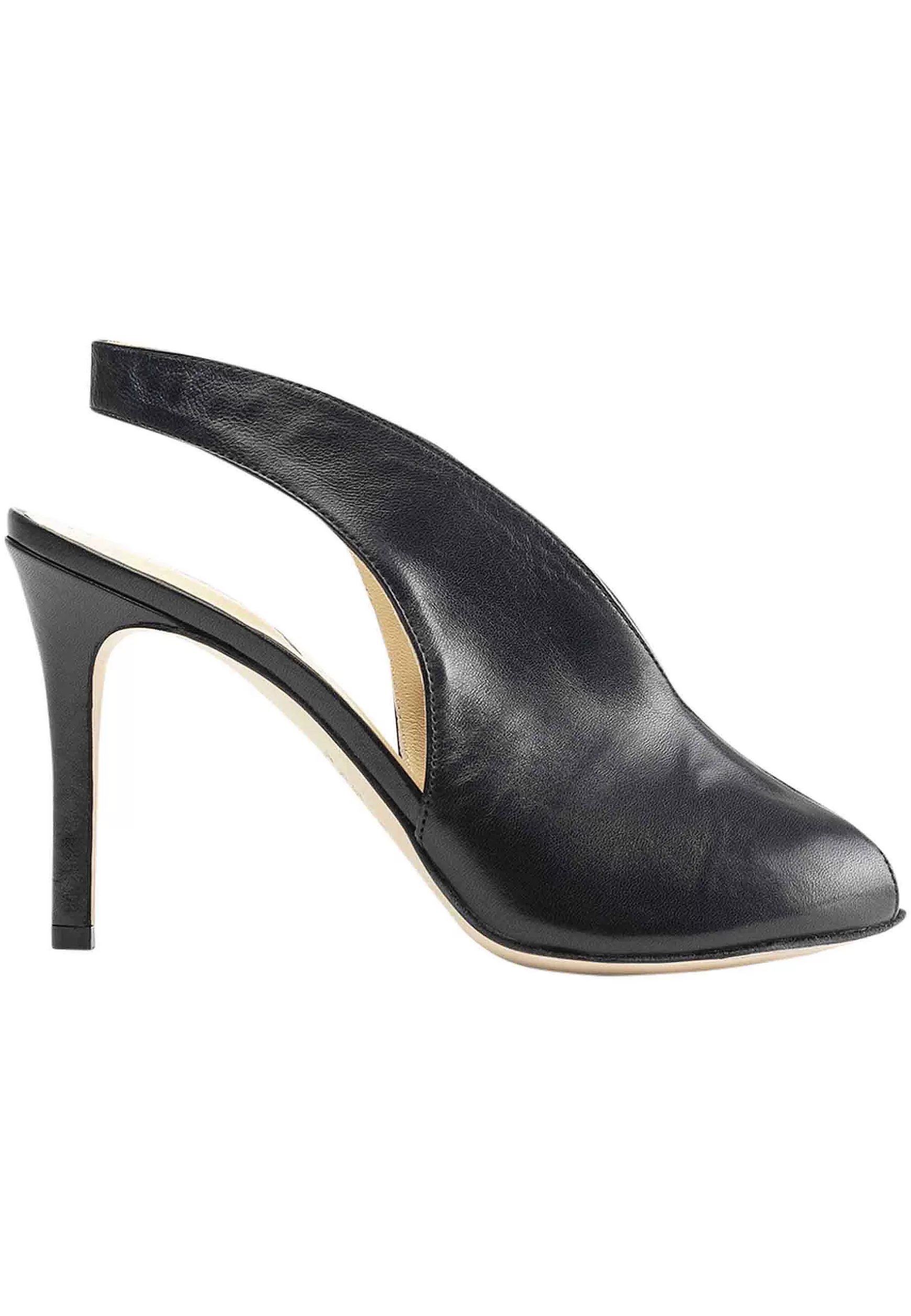 Sandai Singback Donna In Pee Nera Tacco Ato E Suoa In Cuoio*L Cheap