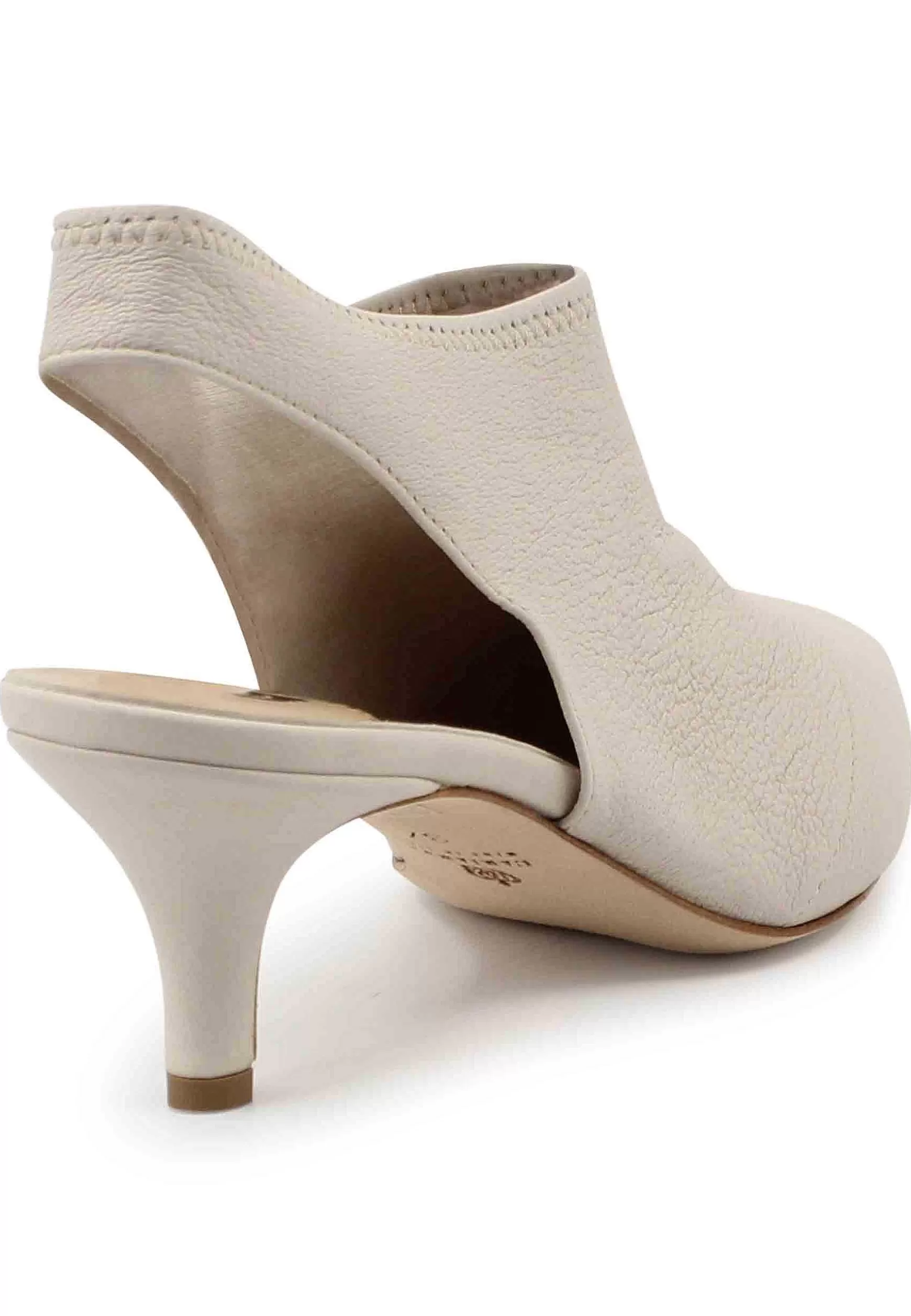 Sandai Singback Donna In Pee Off White Easticizzata Con Punta Chiusa*L Outlet
