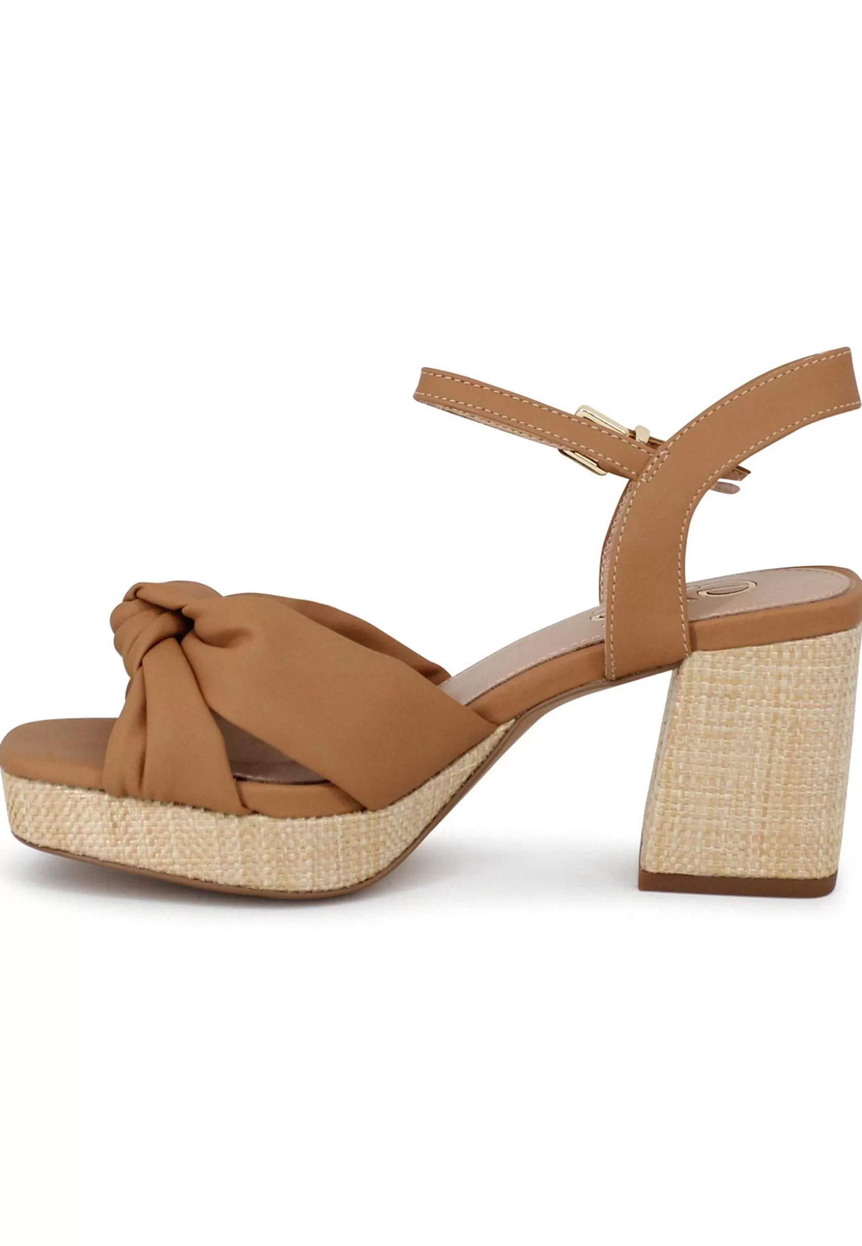 Sandali Vegan Donna In Eco Pelle Cuoio Cinturino Alla Caviglia Con Tacco E Plateau*Exe Online