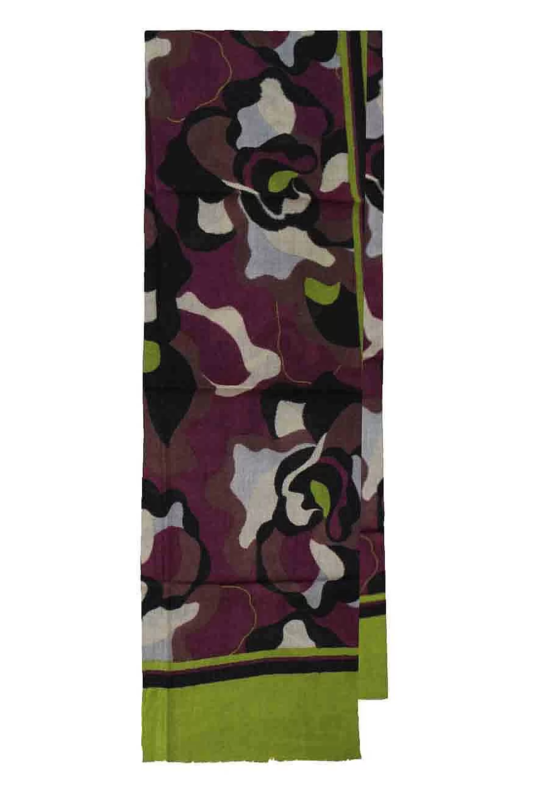 Sciarpe Donna Collection Print In Lana Verde E Moro*Maliparmi Fashion