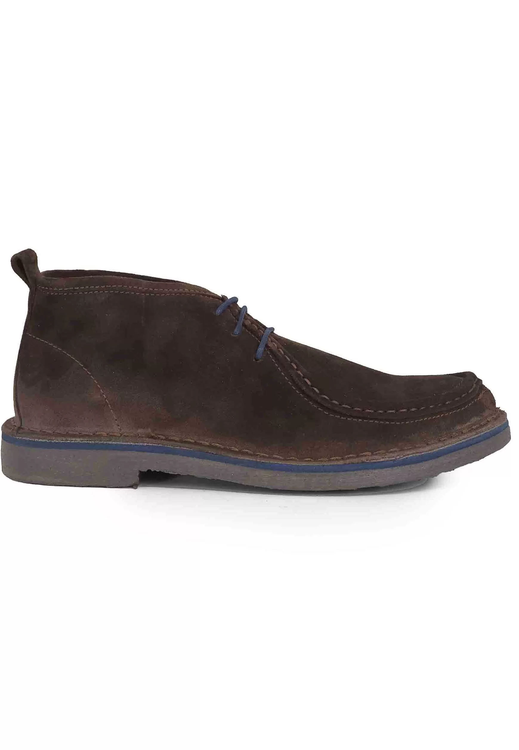 Sivaletti Polacchine Stringate Uomo In Camoscio Testa Di Moro Con Fondo Gomma** Fashion