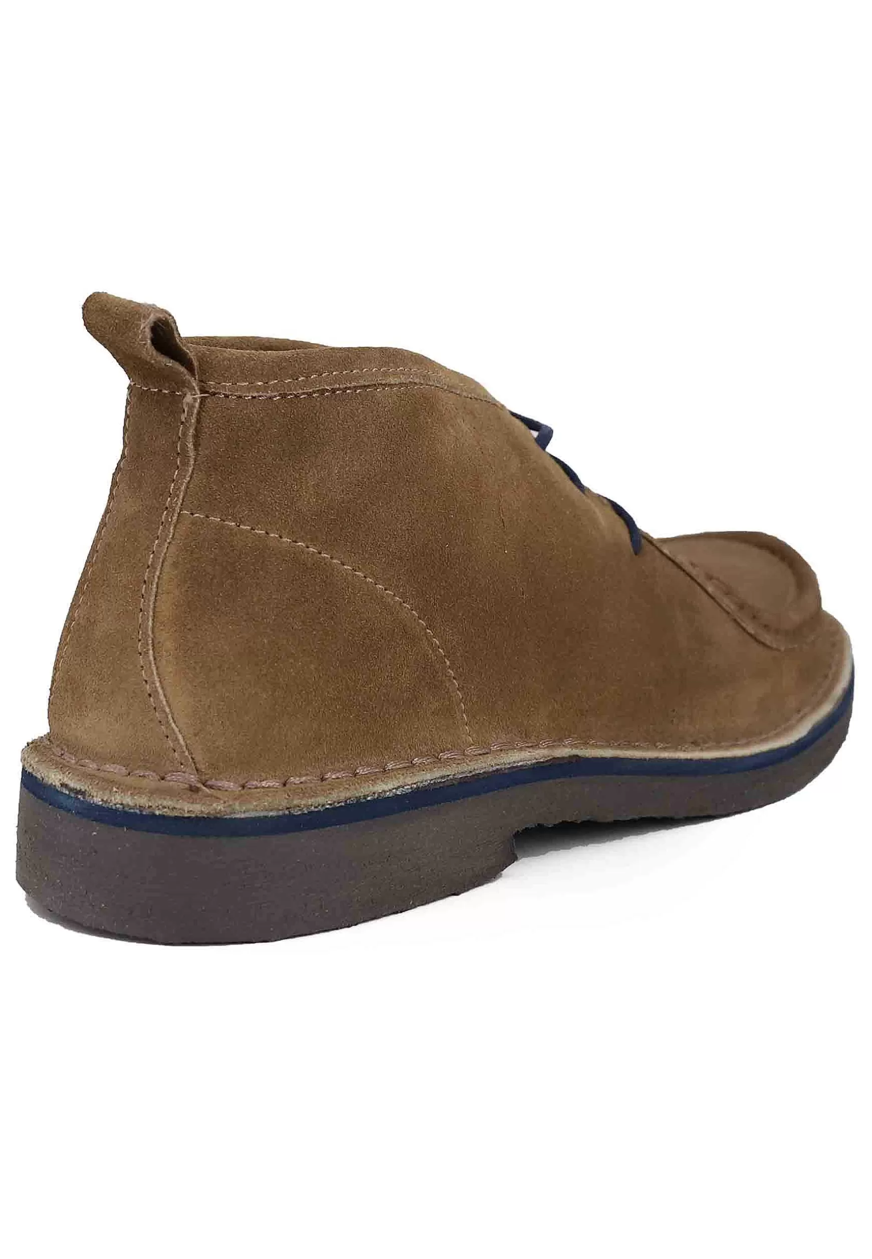 Sivaletti Polacchine Stringate Uomo In Camoscio Tortora Con Fondo Gomma** Store