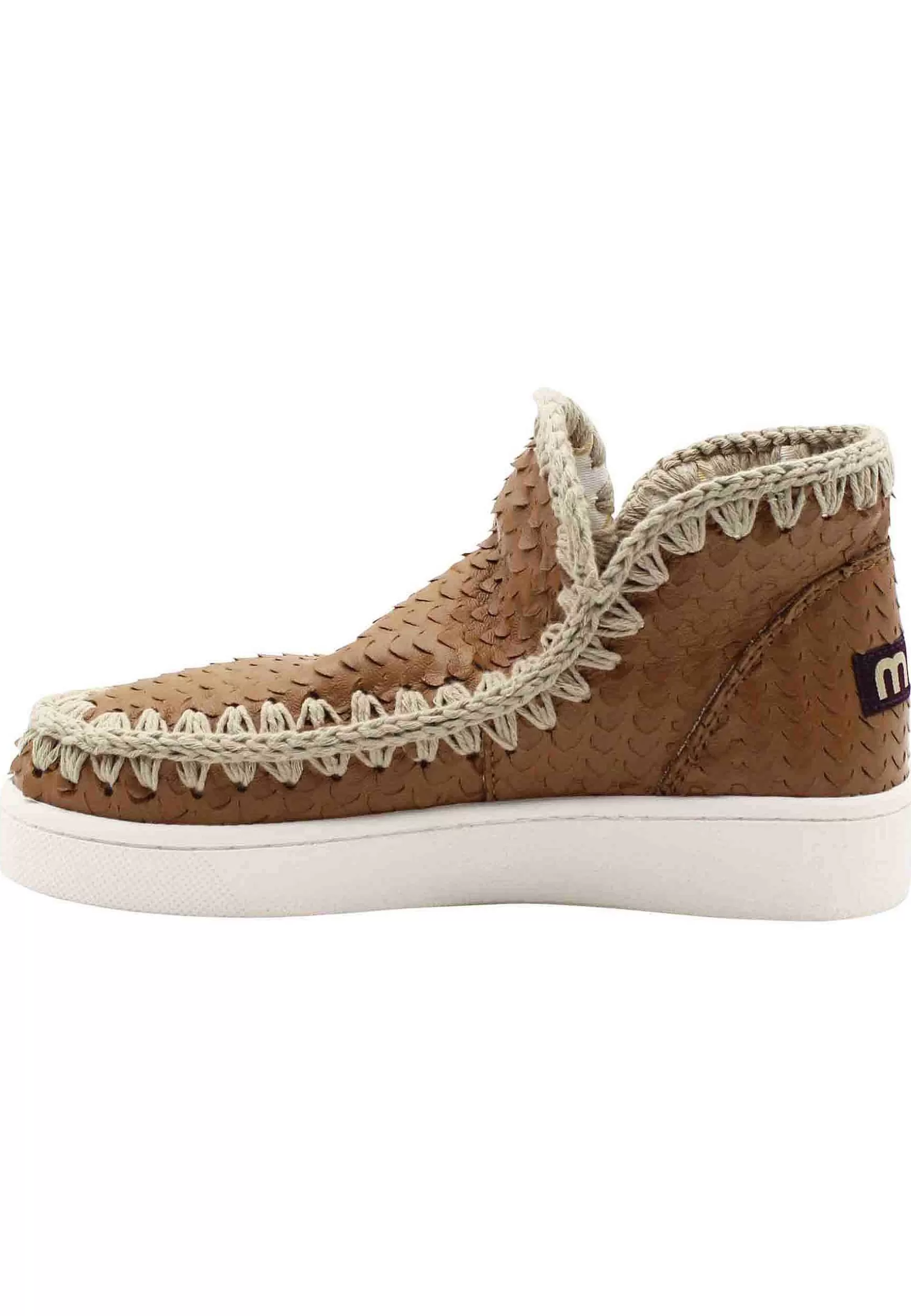 Sneaker Donna Leather Summer Eskimo In Pelle Marrone Forata*Mou Flash Sale