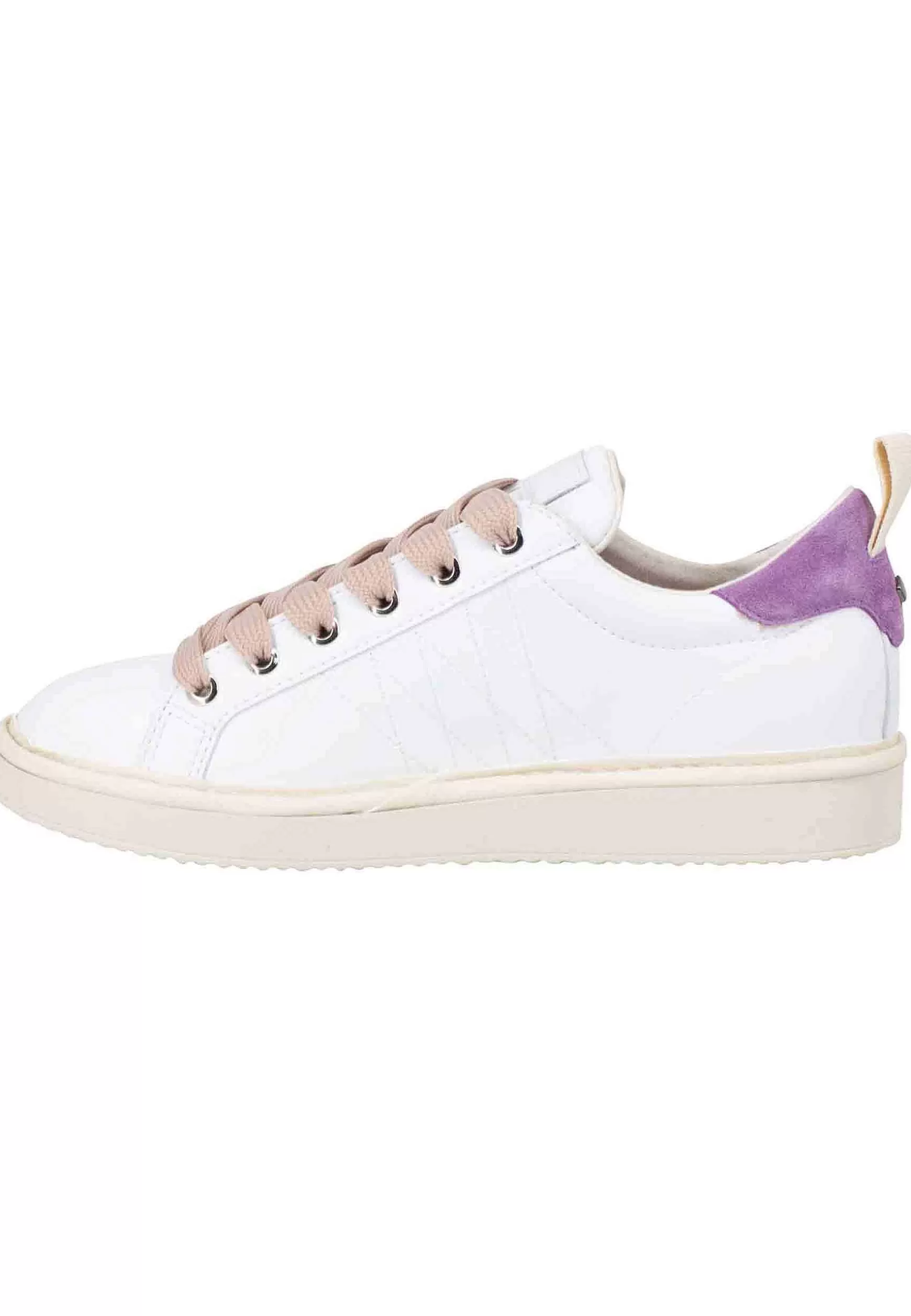 Sneakers Donna In Tessuto Bianco Con Riporti Rosa 00243008*Panchic New