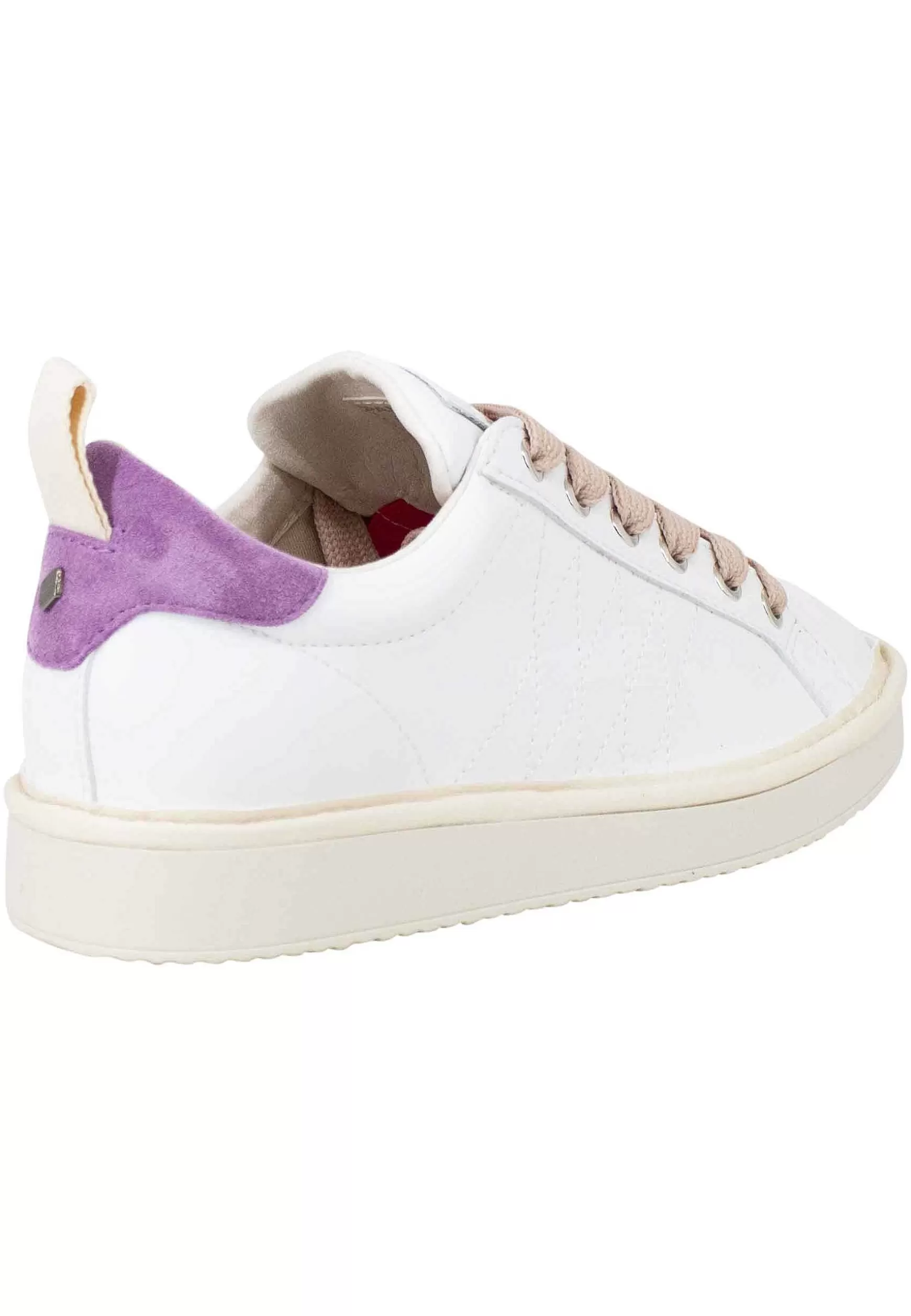Sneakers Donna In Tessuto Bianco Con Riporti Rosa 00243008*Panchic New