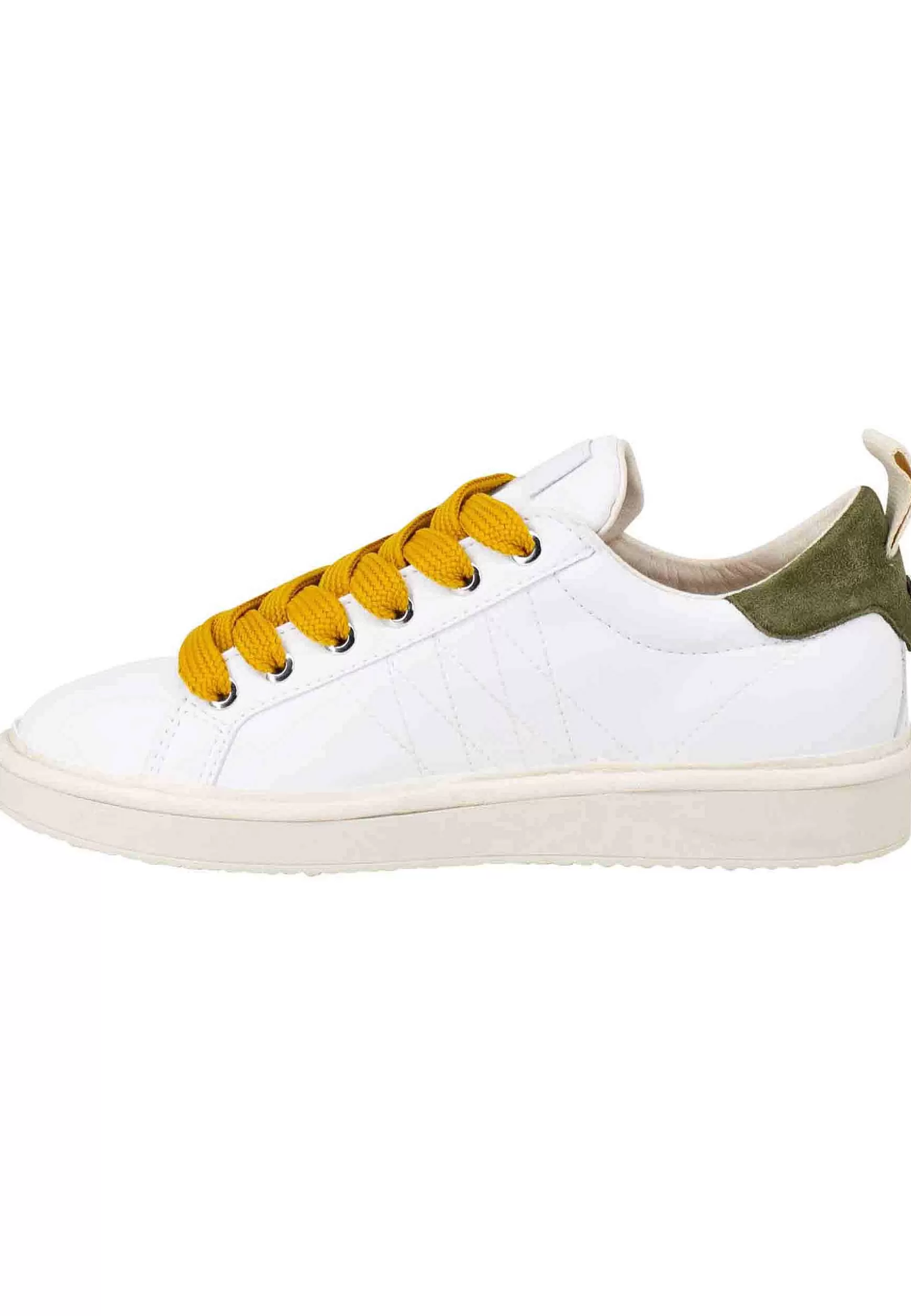 Sneakers Donna In Tessuto Bianco Con Riporti Verde 00243004*Panchic Discount