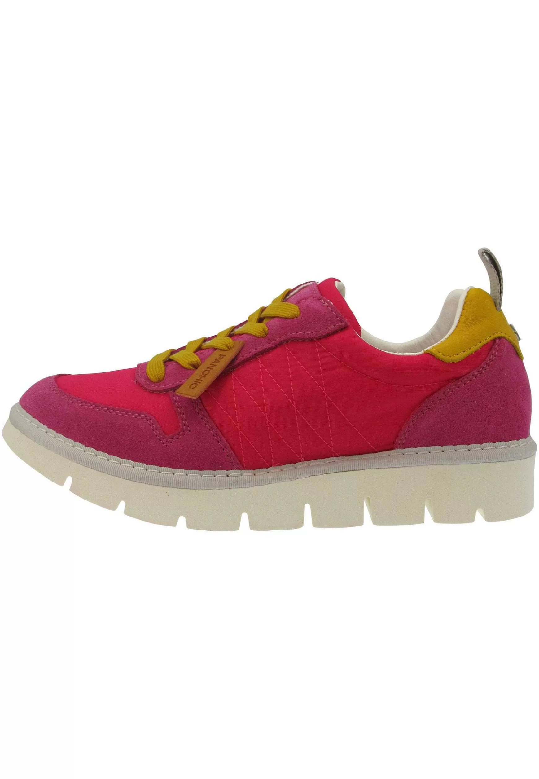 Sneakers Donna In Tessuto E Camoscio Fuxia Con Suola Zeppa*Panchic Cheap