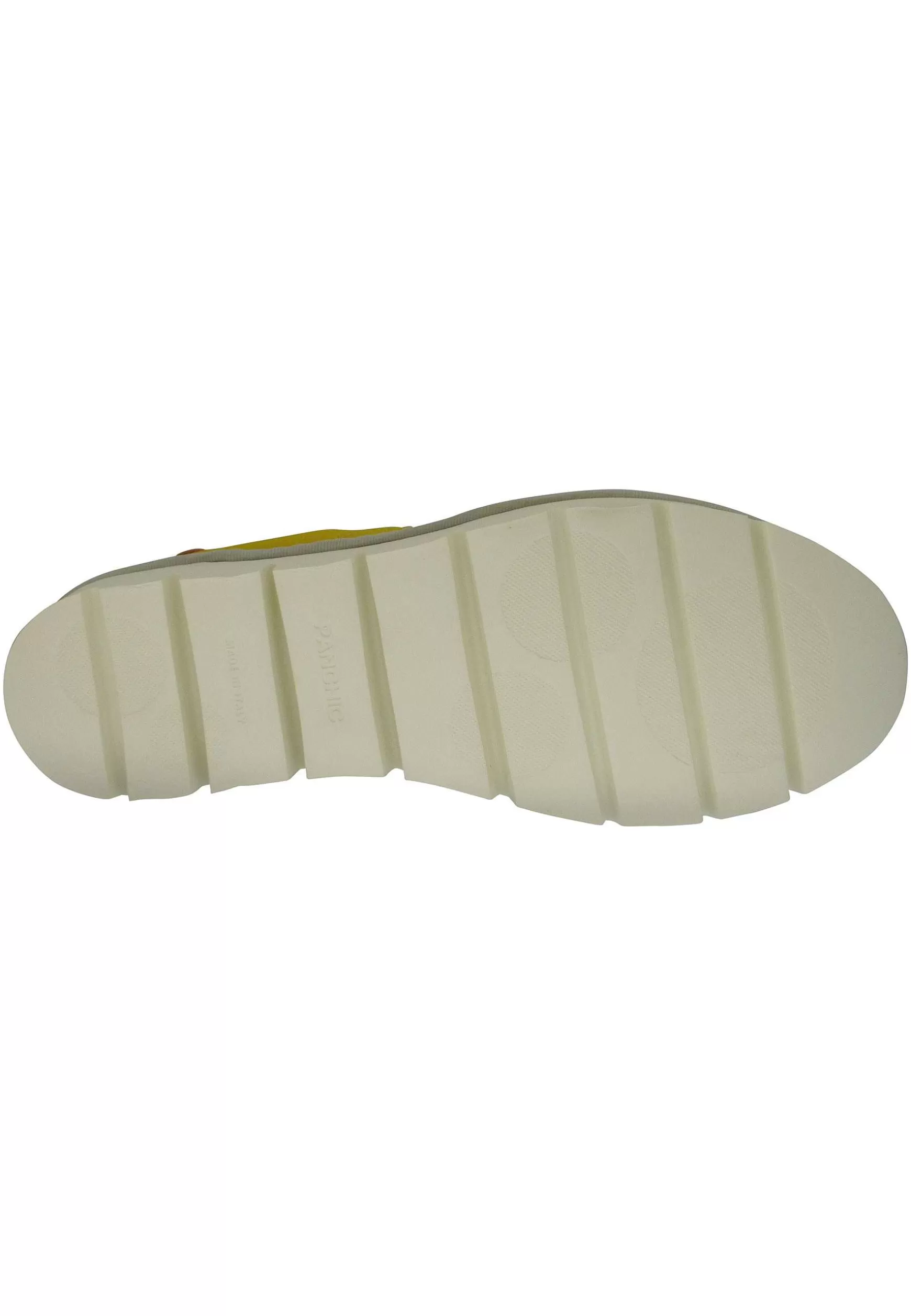 Sneakers Donna In Tessuto E Camoscio Giallo Con Suola Zeppa*Panchic Clearance