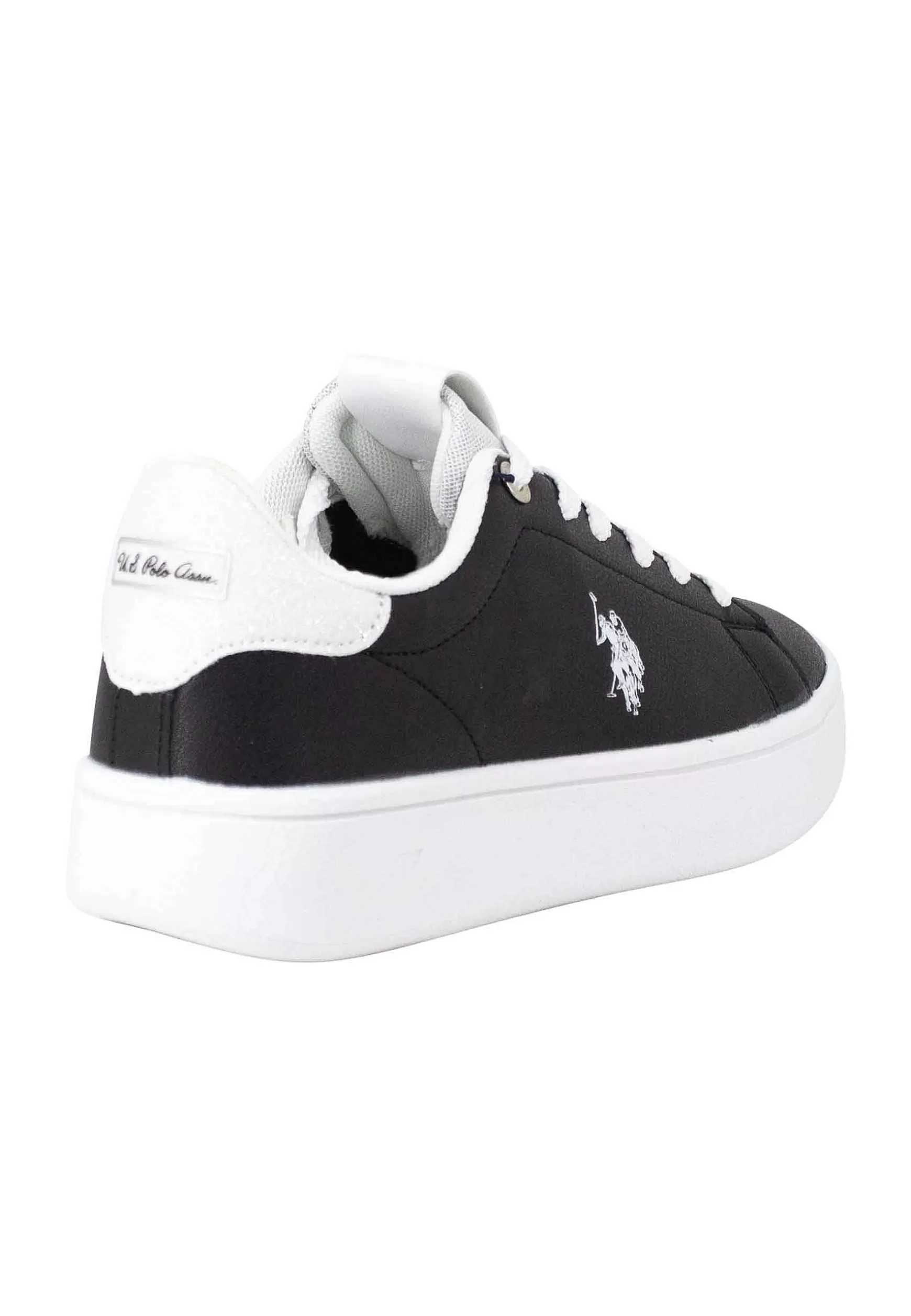Sneakers Donna In Tessuto Nero Con Riporto In Tessuto Bianco*U.S. Polo Assn Store