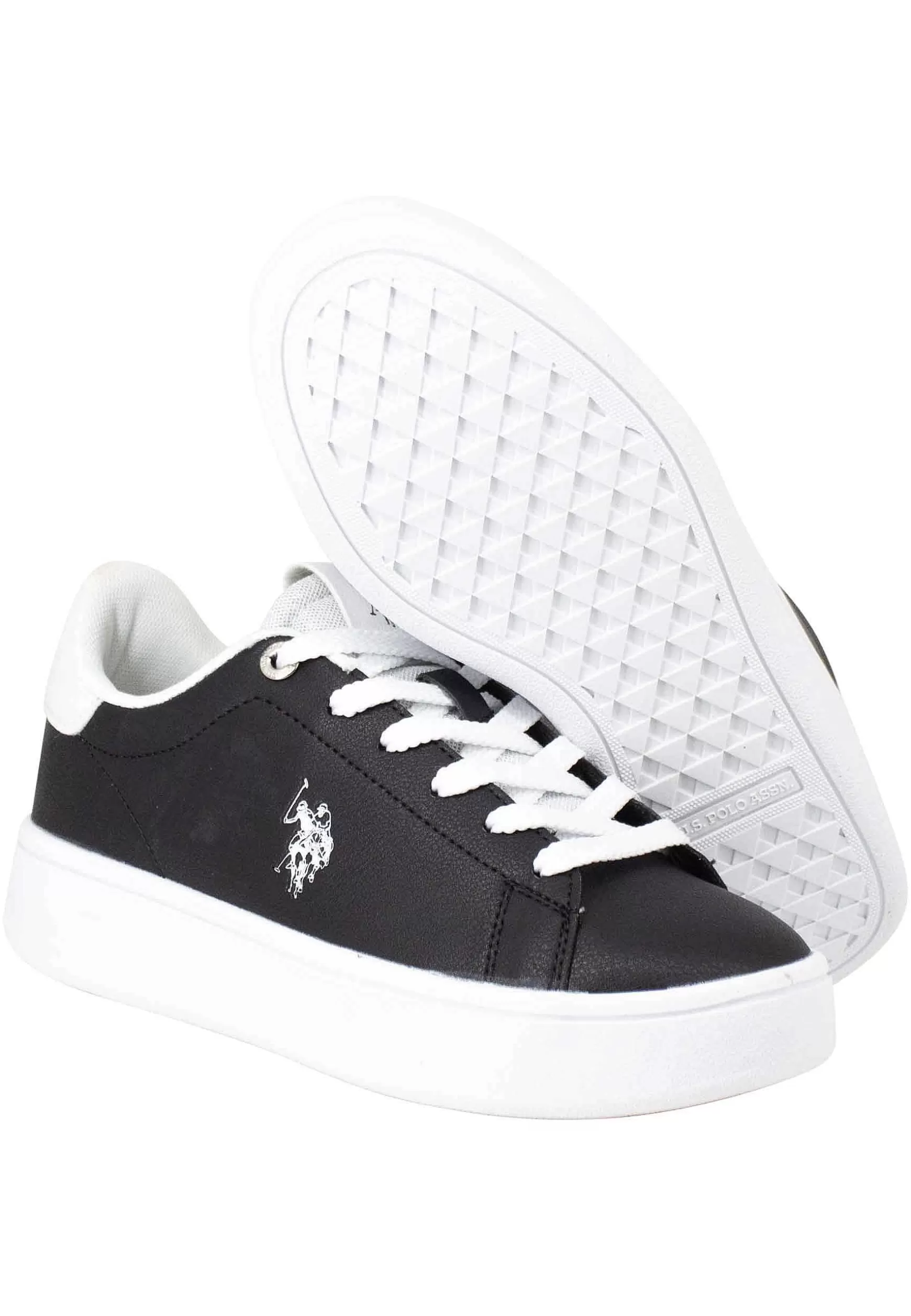 Sneakers Donna In Tessuto Nero Con Riporto In Tessuto Bianco*U.S. Polo Assn Store