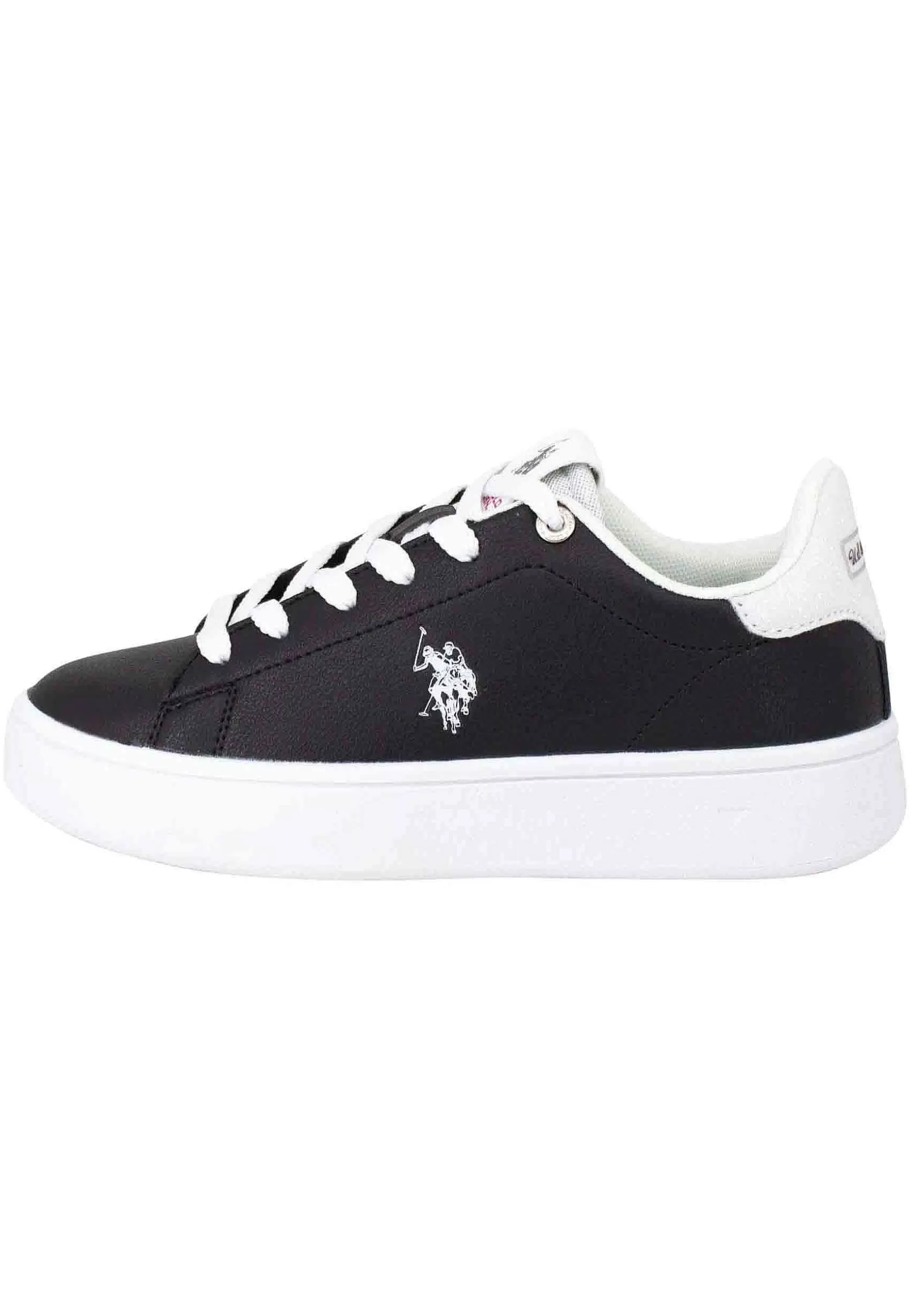 Sneakers Donna In Tessuto Nero Con Riporto In Tessuto Bianco*U.S. Polo Assn Store