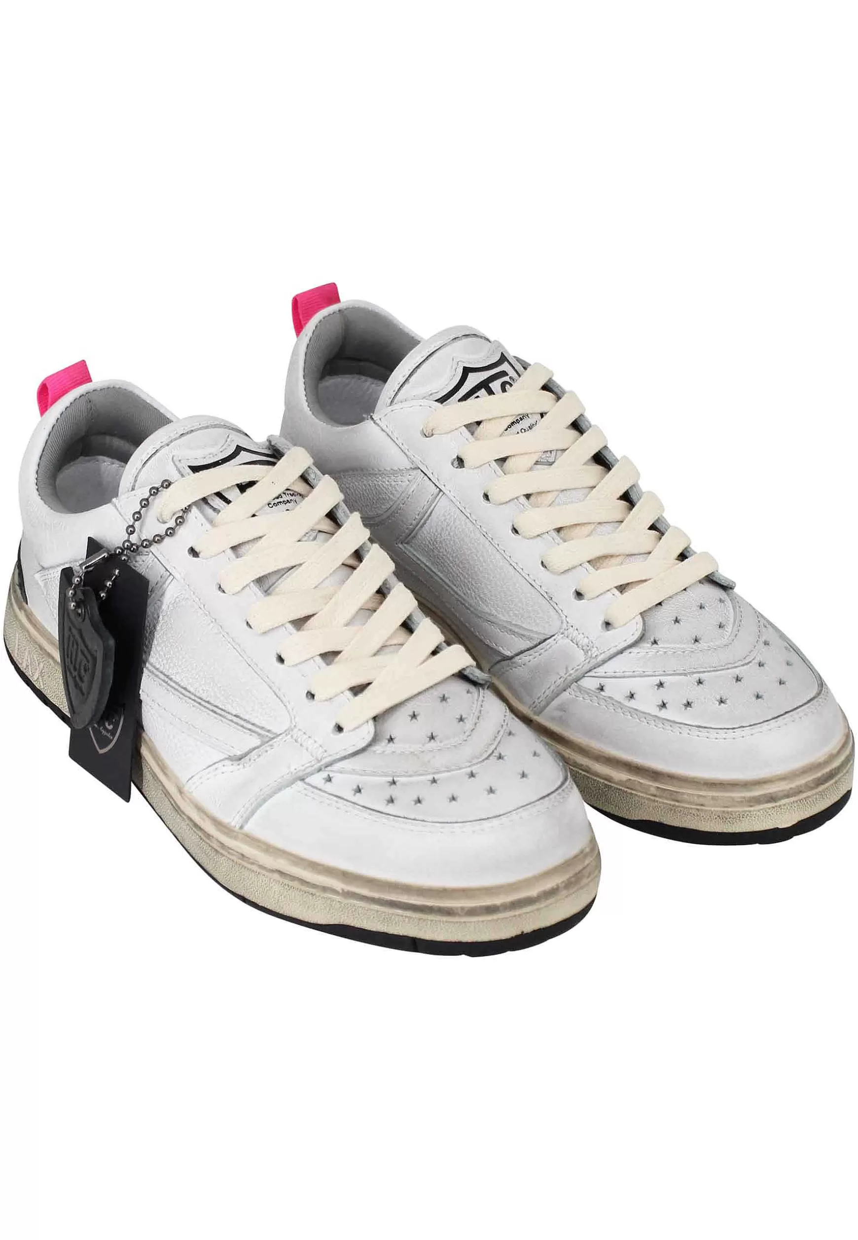 Sneakers Donna Starlight Shield In Pelle Bianca Vintage*HTC Los Angeles Online