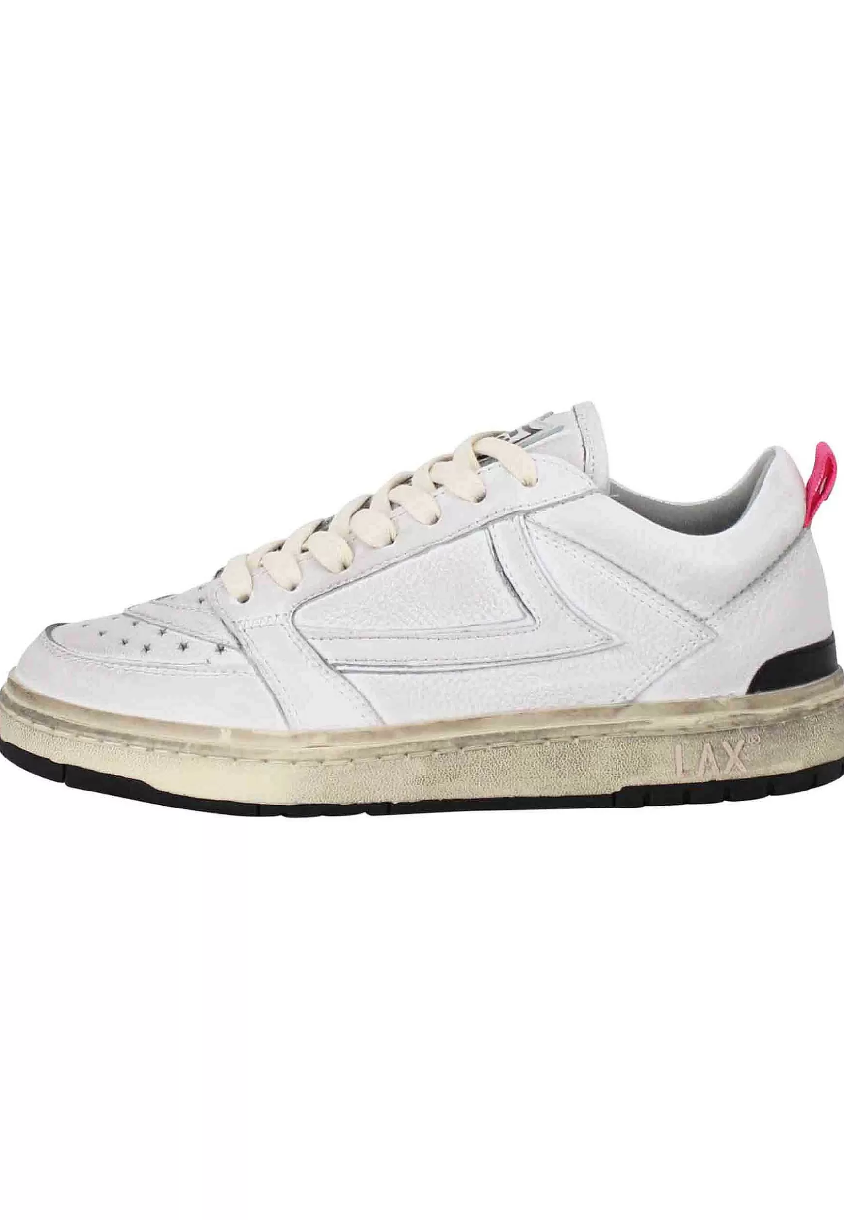 Sneakers Donna Starlight Shield In Pelle Bianca Vintage*HTC Los Angeles Online