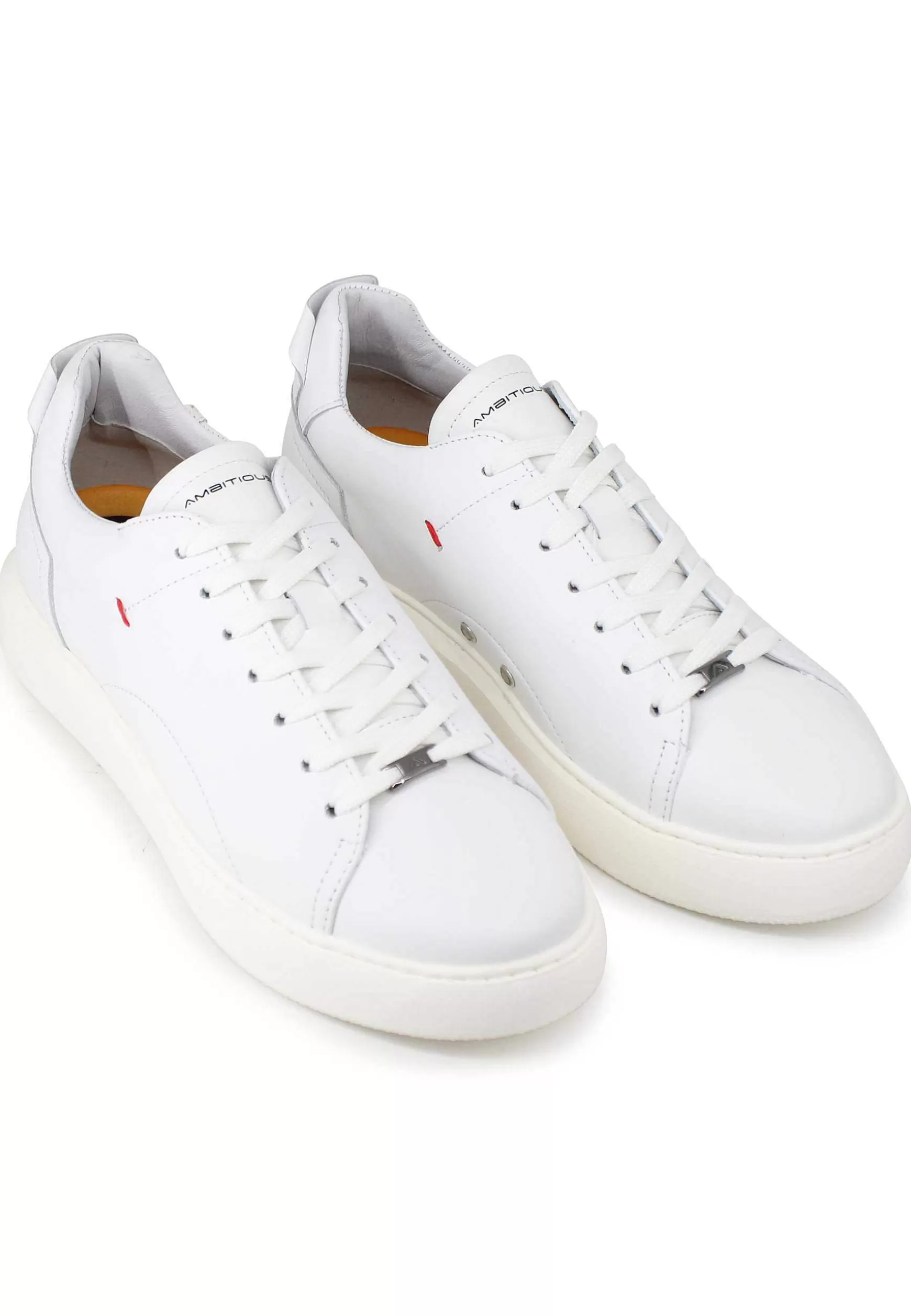 Sneakers Uomo Eclipse In Pelle Bianca Con Suola Alta In Gomma*Ambitious Online