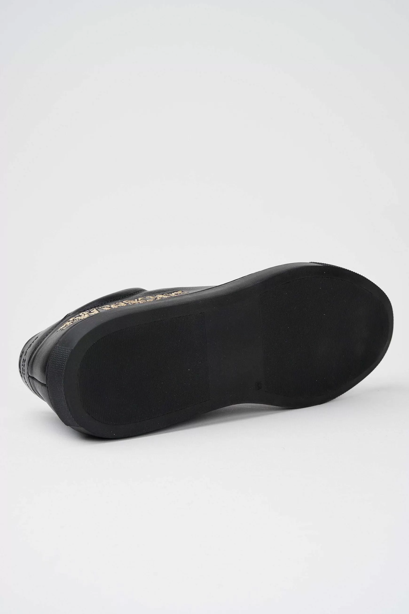 Sneakers Uomo Foro Italico Winachi In Pelle Nera Con Ricamo Oro*Pantofola d Cheap
