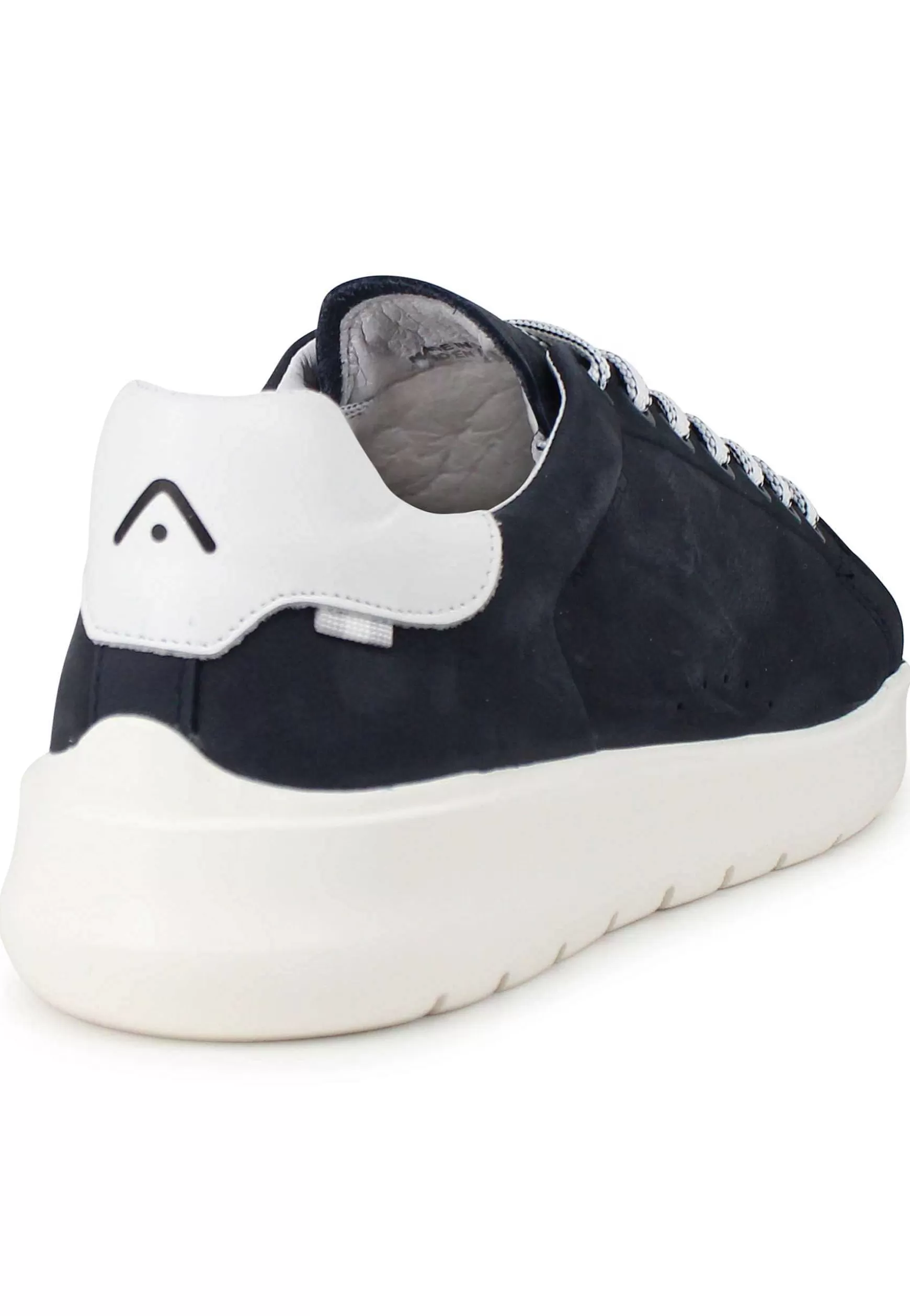Sneakers Uomo Hover In Nabuk Blu Con Suola Alta In Gomma*Ambitious Store