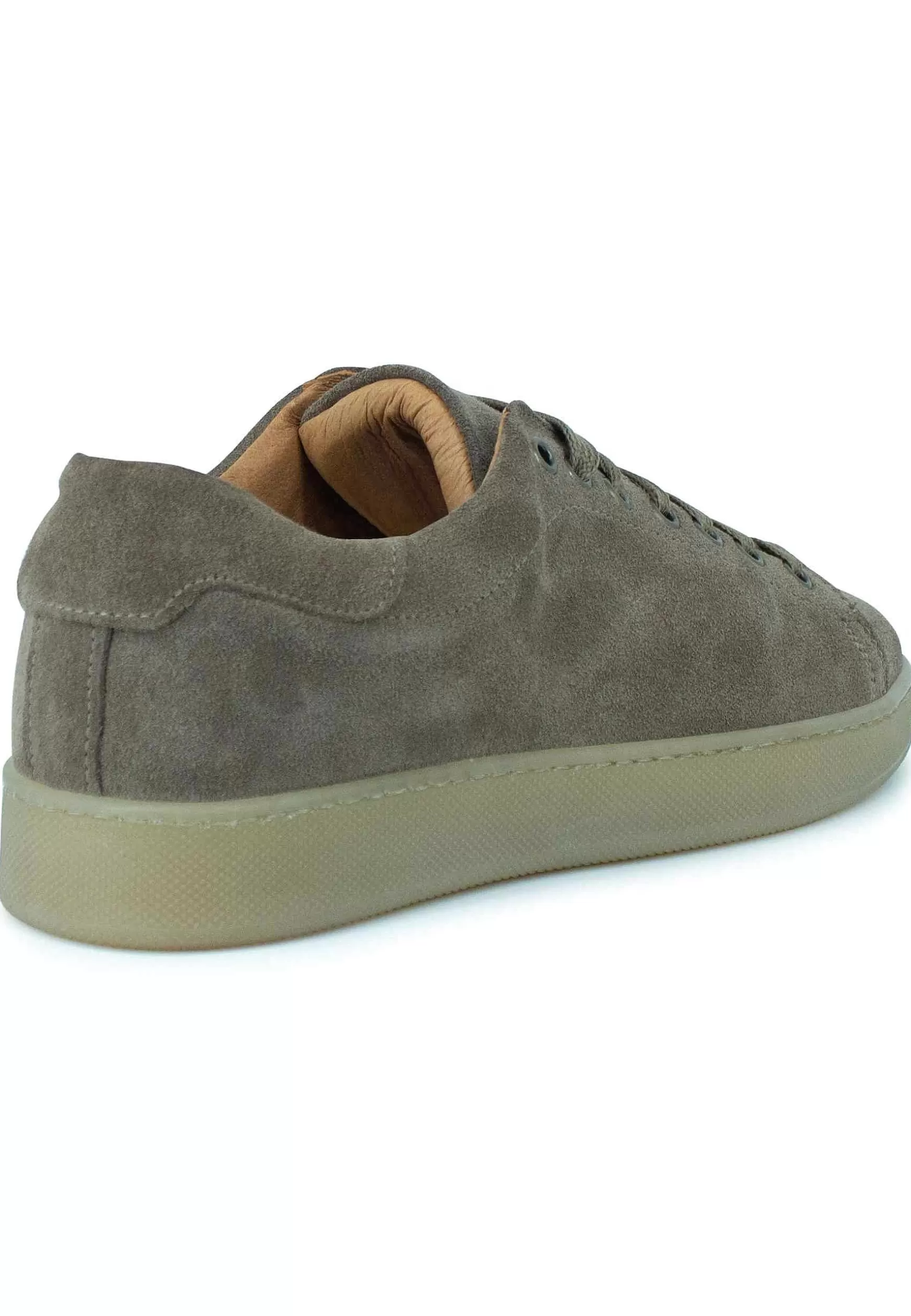 Sneakers Uomo In Camoscio Tortora Con Fondo Gomma** Online
