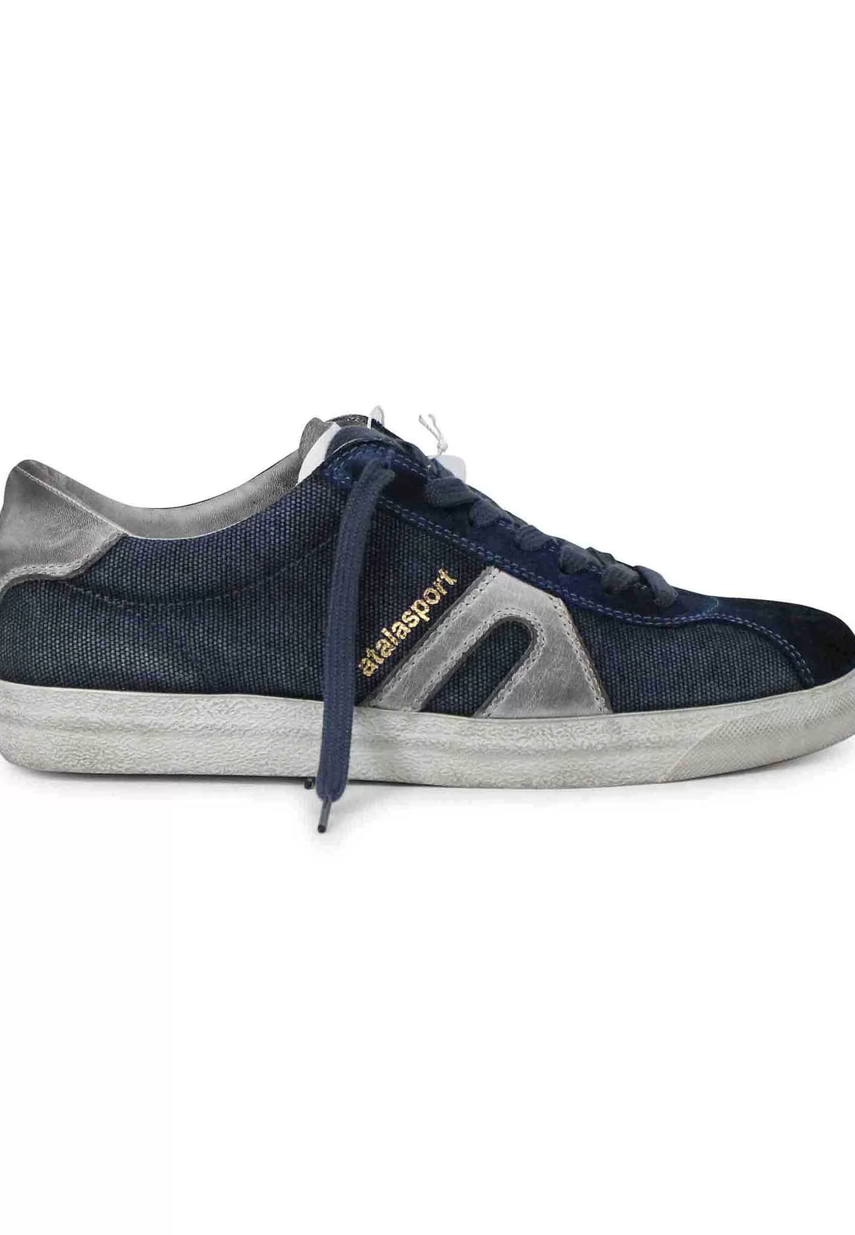 Sneakers Uomo In Canvas Vintage Blu*Atala Sale