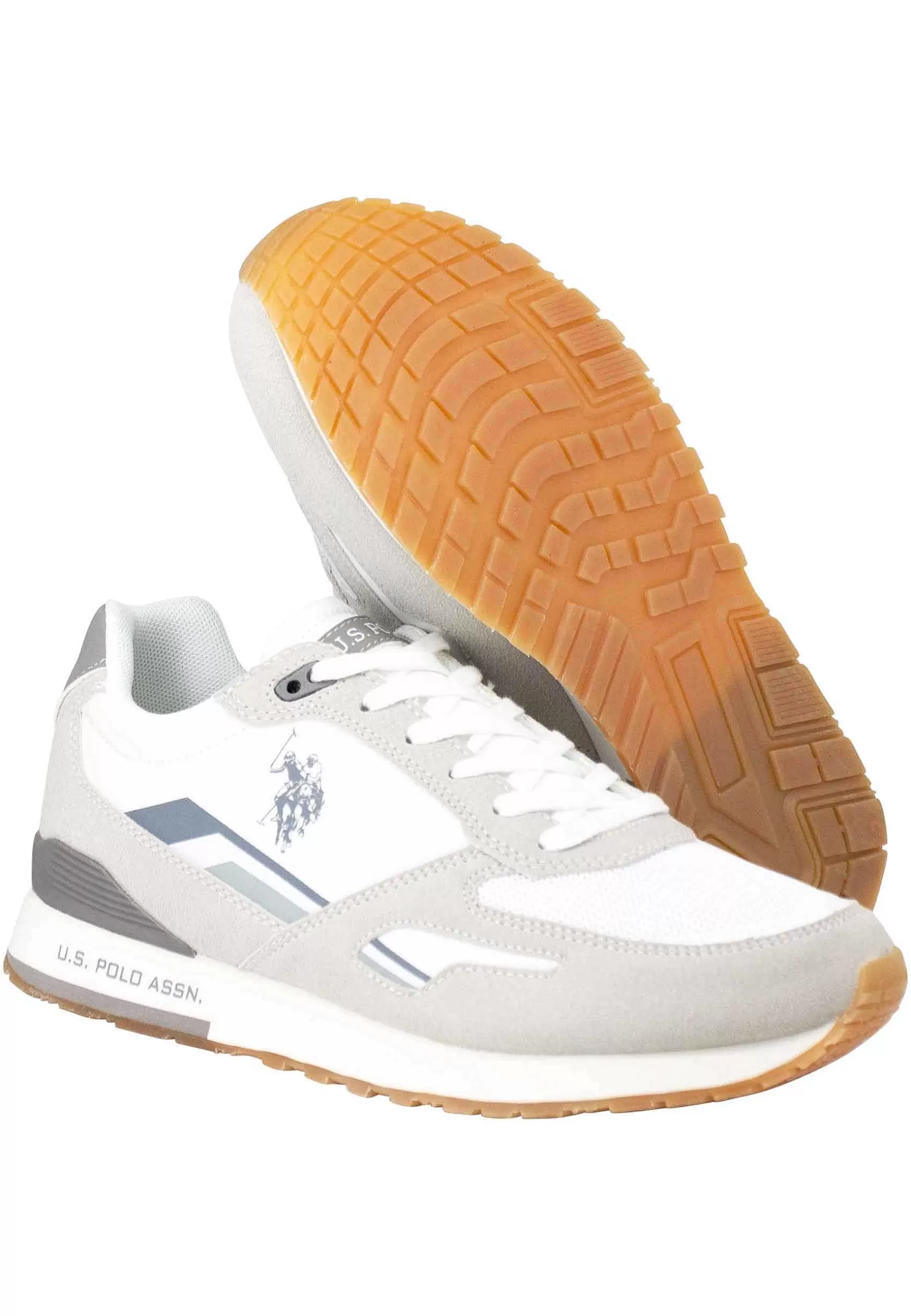 Sneakers Uomo In Nylon E Tessuto Bianco Con Suola Running*U.S. Polo Assn Best