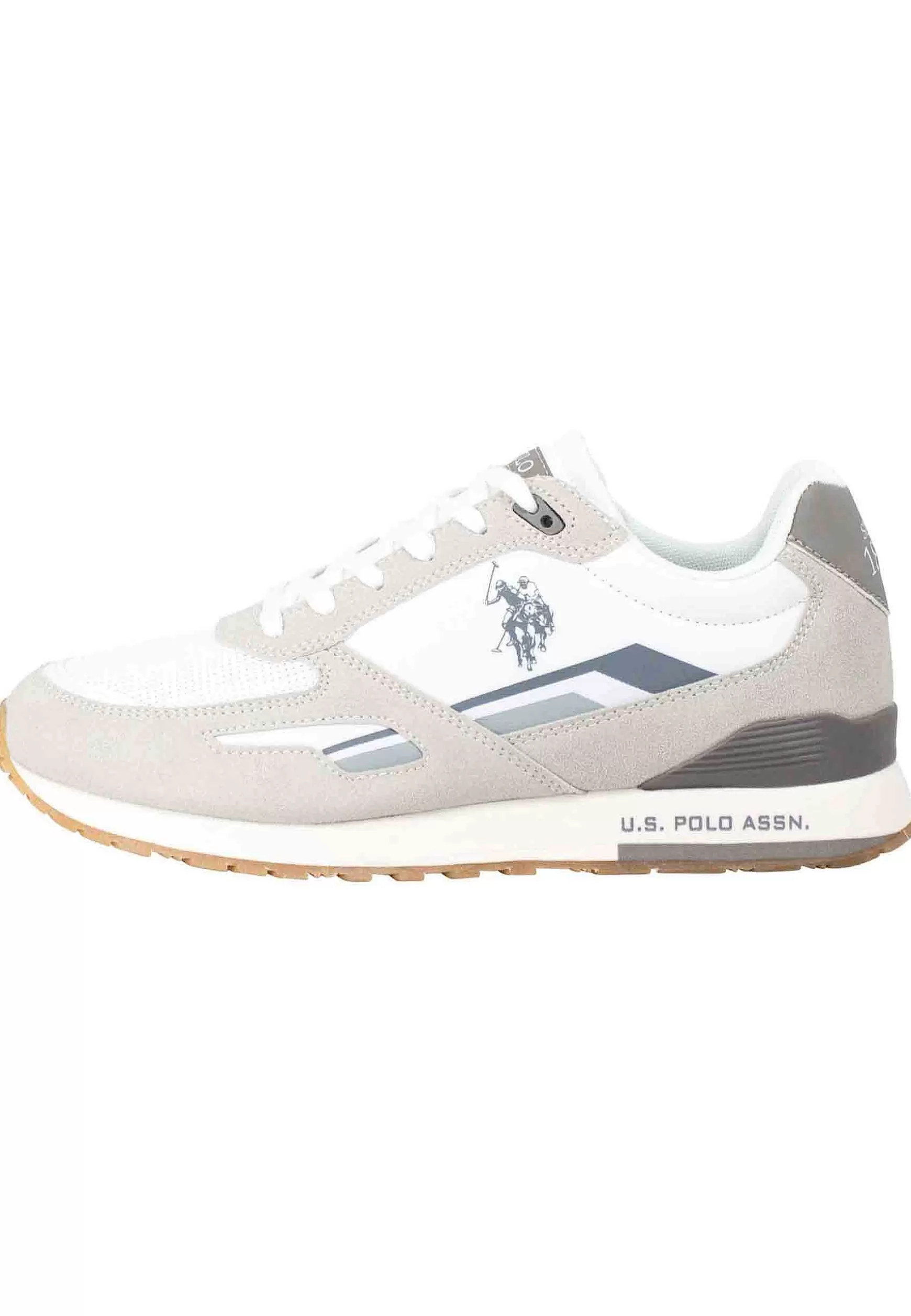 Sneakers Uomo In Nylon E Tessuto Bianco Con Suola Running*U.S. Polo Assn Best