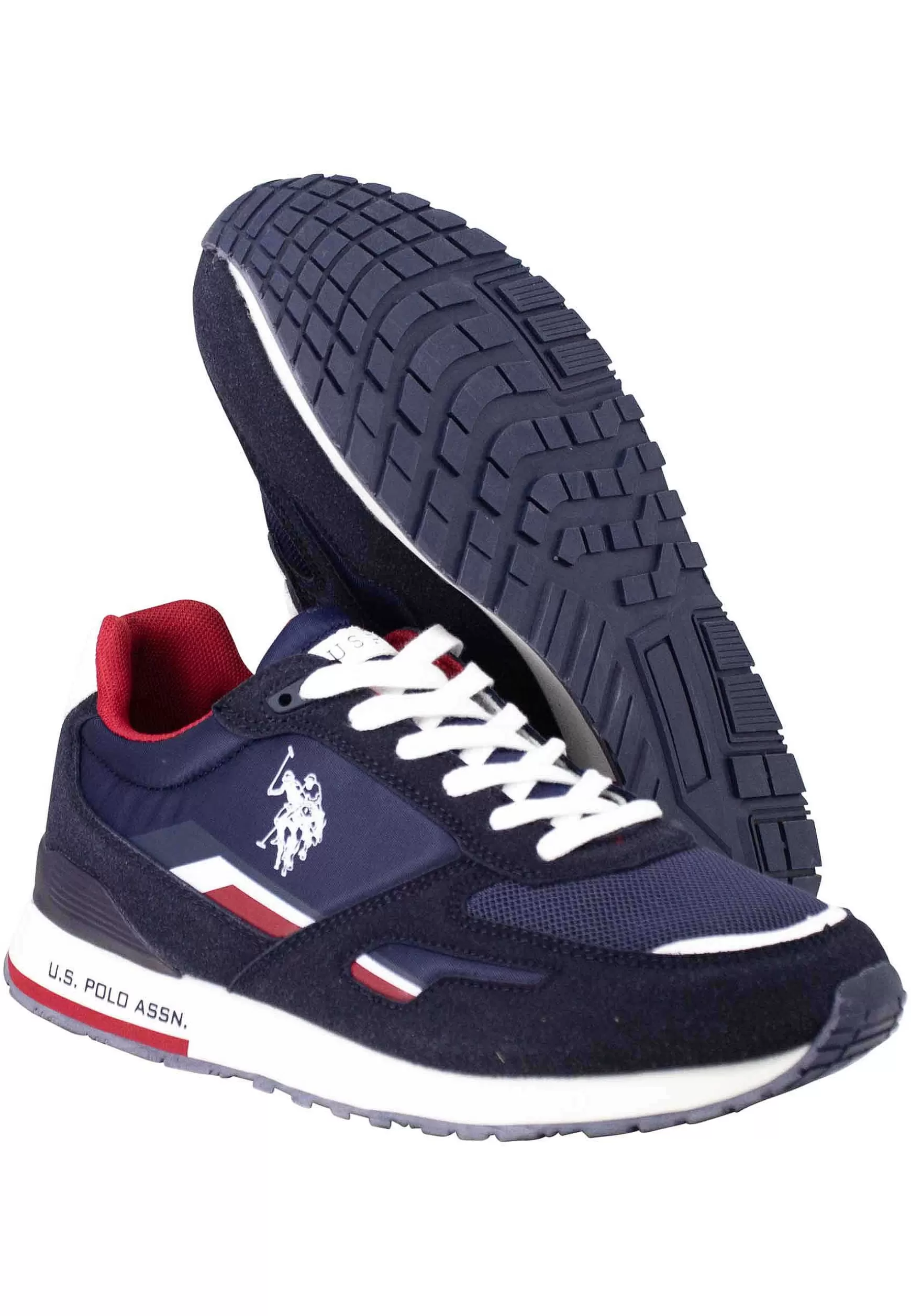 Sneakers Uomo In Nylon E Tessuto Blu Con Suola Running*U.S. Polo Assn Clearance