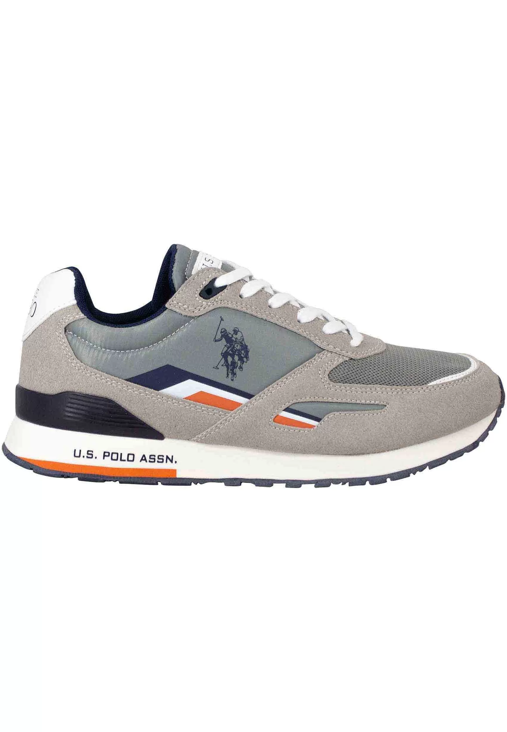 Sneakers Uomo In Nylon E Tessuto Grigio Con Suola Running*U.S. Polo Assn Discount