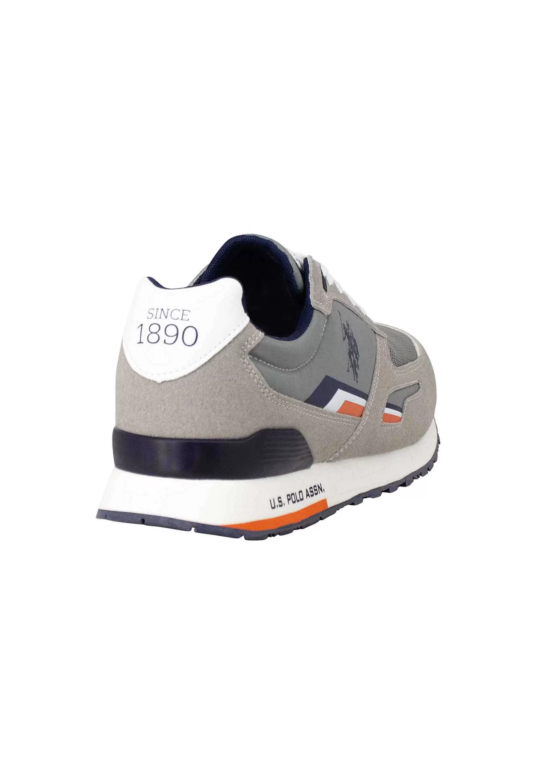 Sneakers Uomo In Nylon E Tessuto Grigio Con Suola Running*U.S. Polo Assn Discount