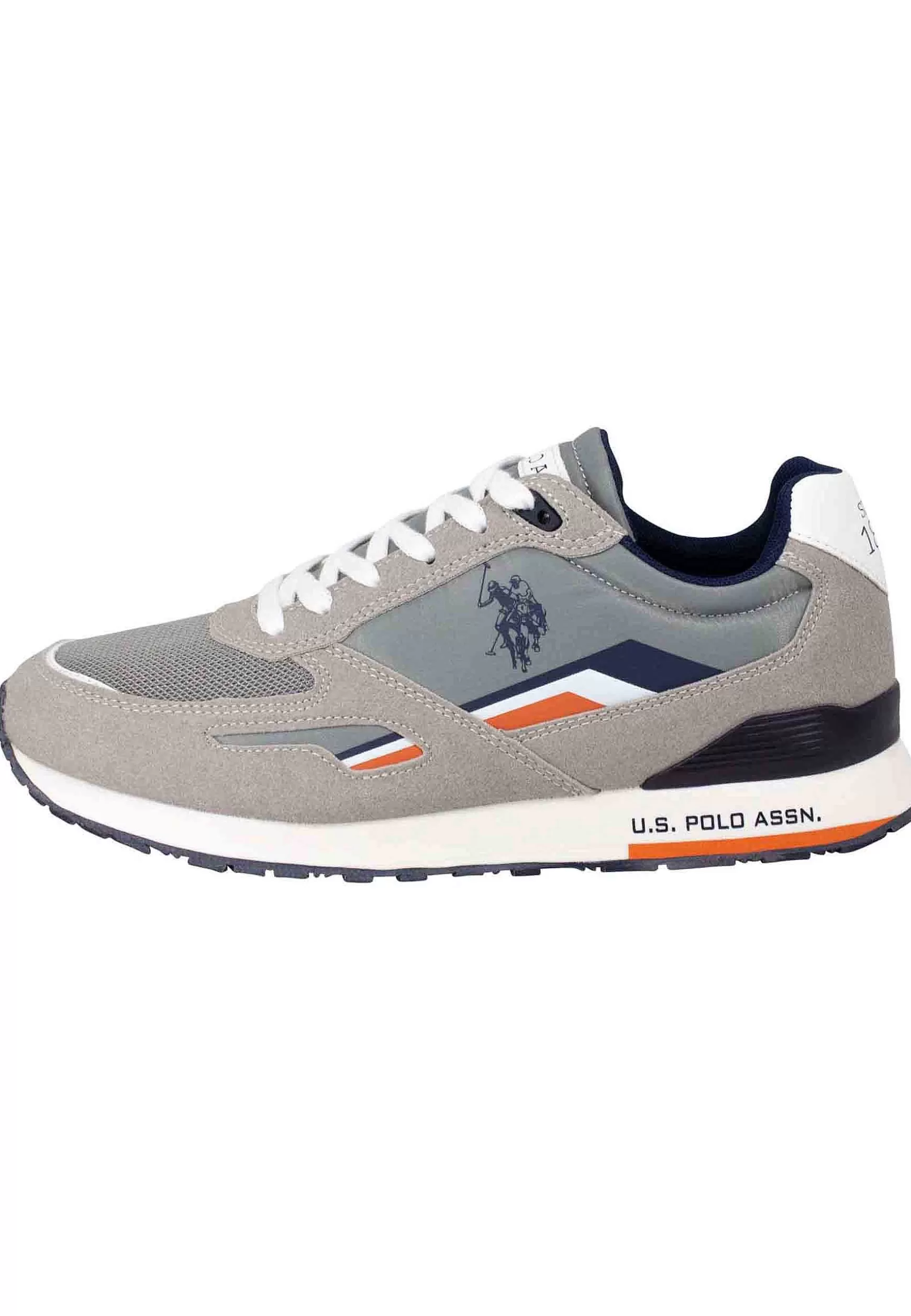 Sneakers Uomo In Nylon E Tessuto Grigio Con Suola Running*U.S. Polo Assn Discount