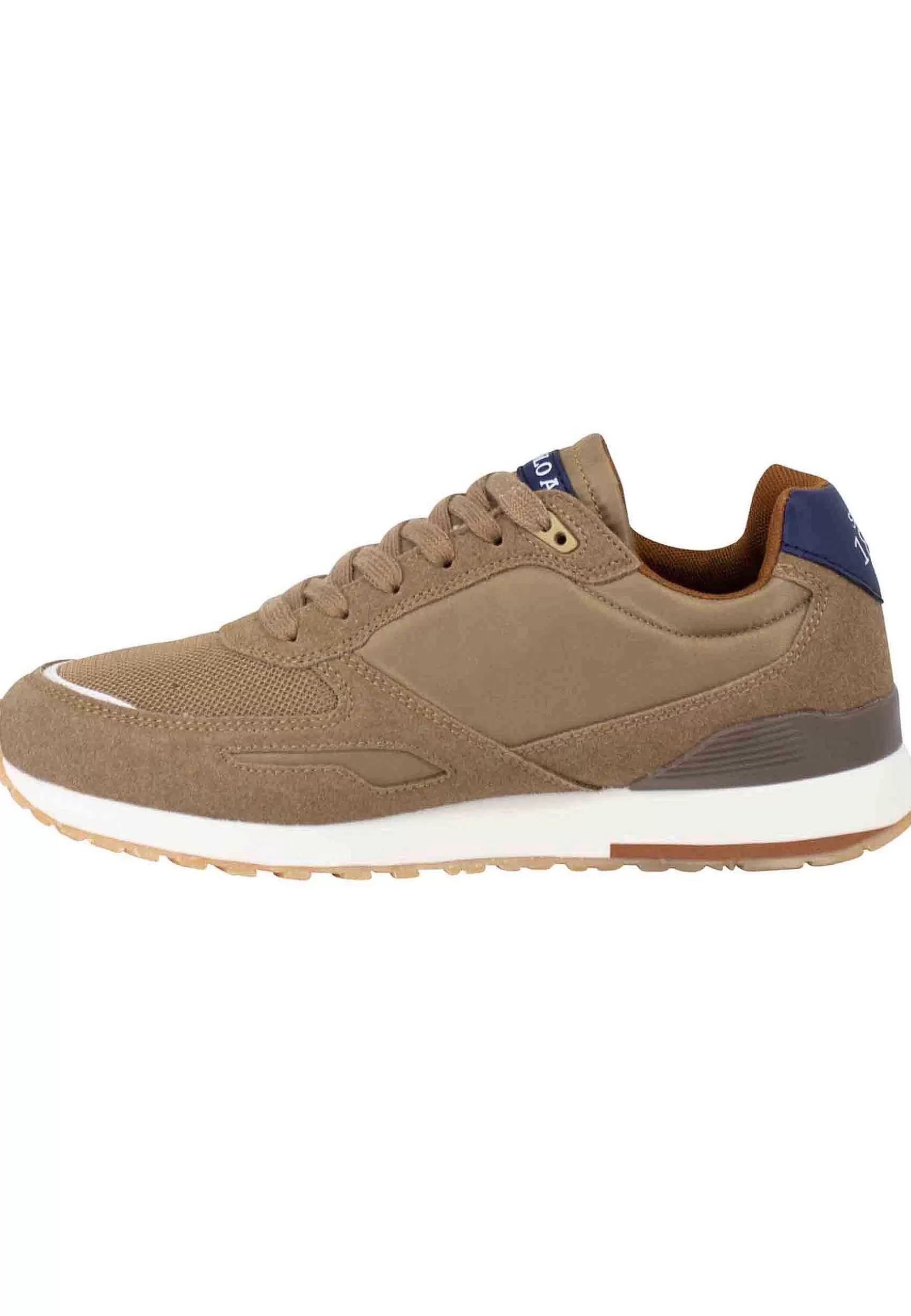 Sneakers Uomo In Nylon E Tessuto Taupe Con Suola Running*U.S. Polo Assn Fashion