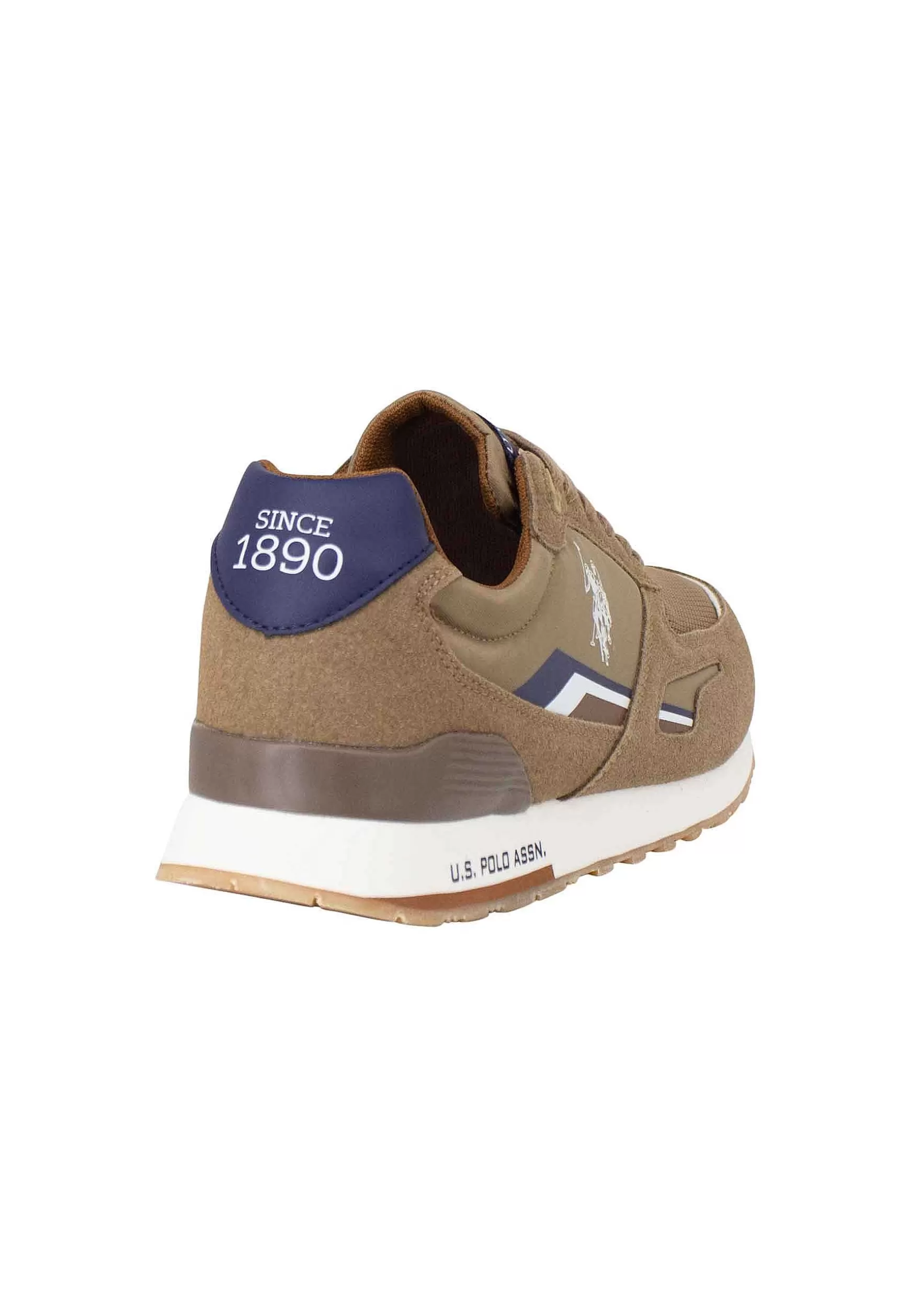 Sneakers Uomo In Nylon E Tessuto Taupe Con Suola Running*U.S. Polo Assn Fashion