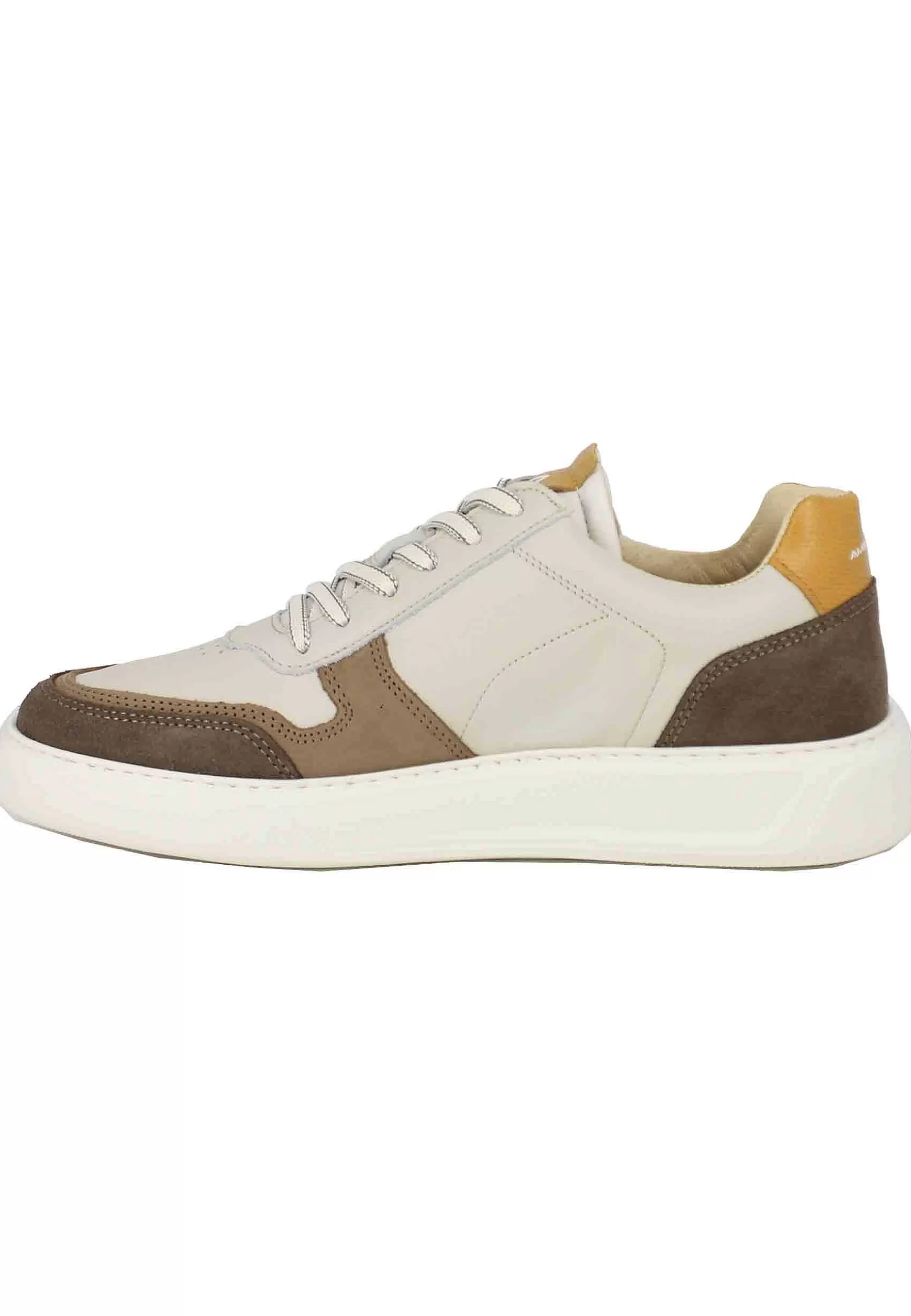 Sneakers Uomo In Pelle Beige Con Riporti In Camoscio*Ambitious Shop
