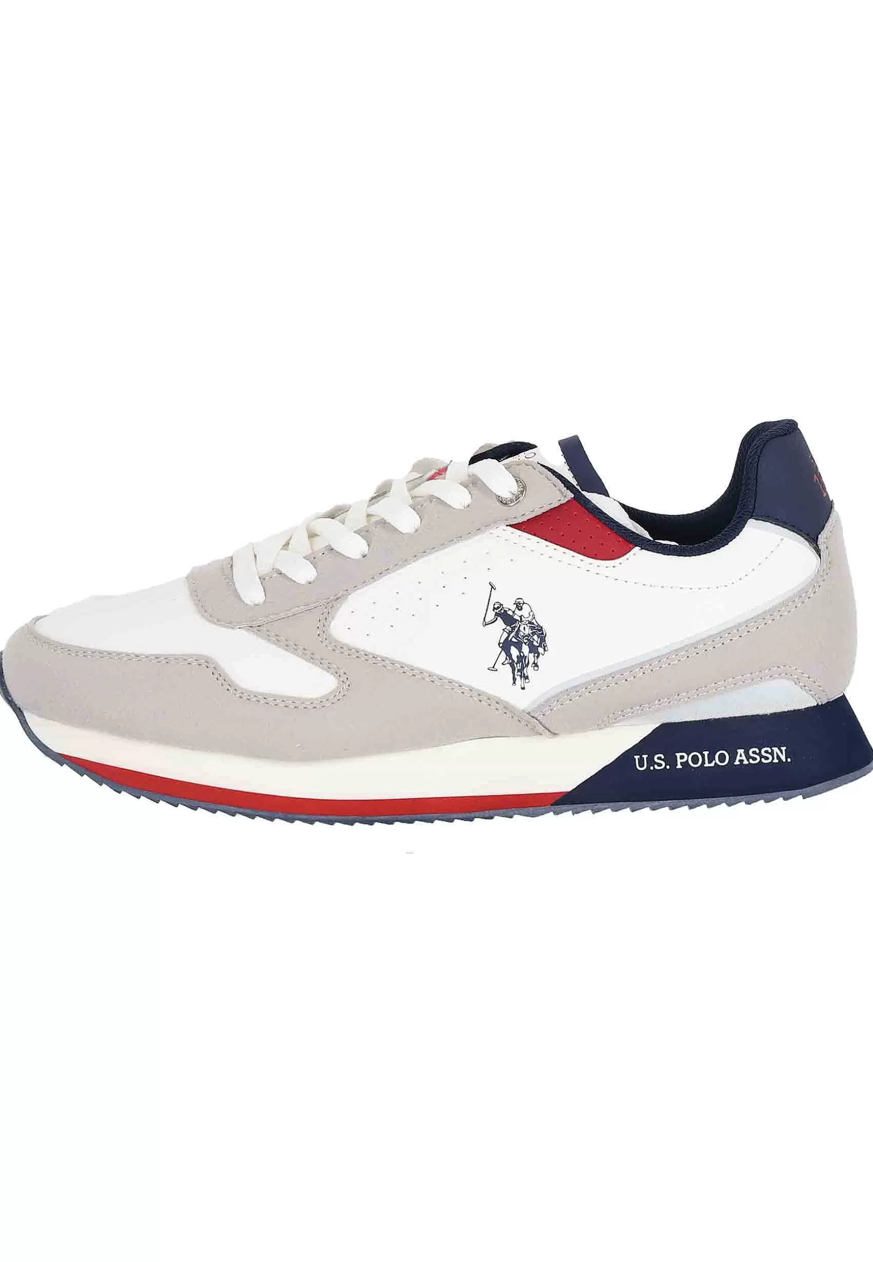 Sneakers Uomo In Tessuto Bianco*U.S. Polo Assn Cheap