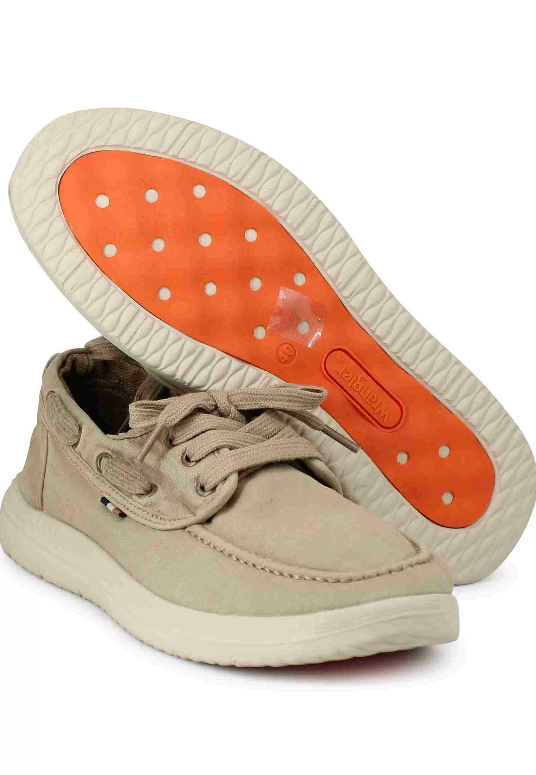 Sneakers Uomo Kona Boat In Tessuto Sabbia Con Suola In Gomma Ultra Leggera*Wrangler Best Sale