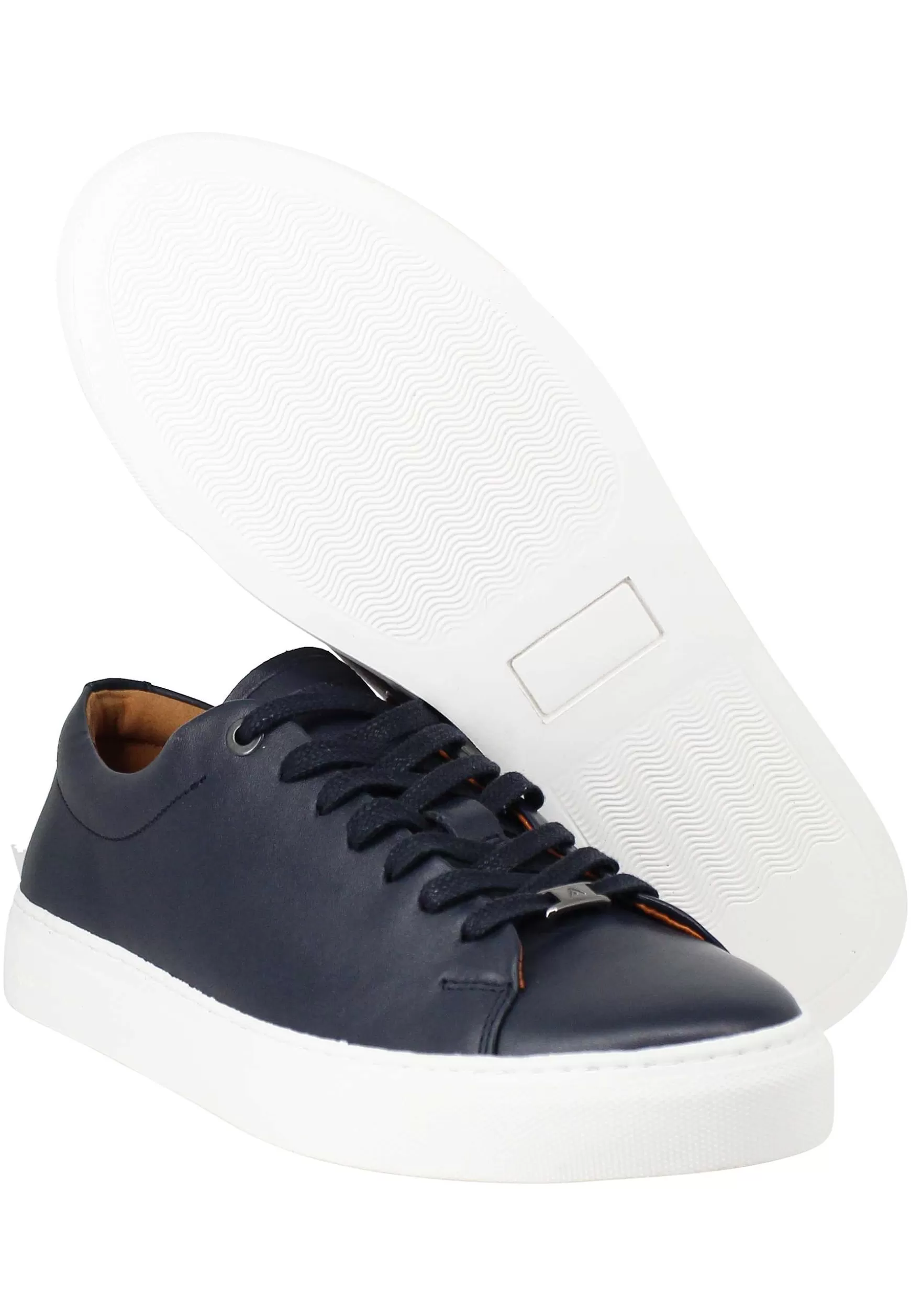 Sneakers Uomo Martin In Pelle Blu Con Suola In Gomma*Ambitious Best
