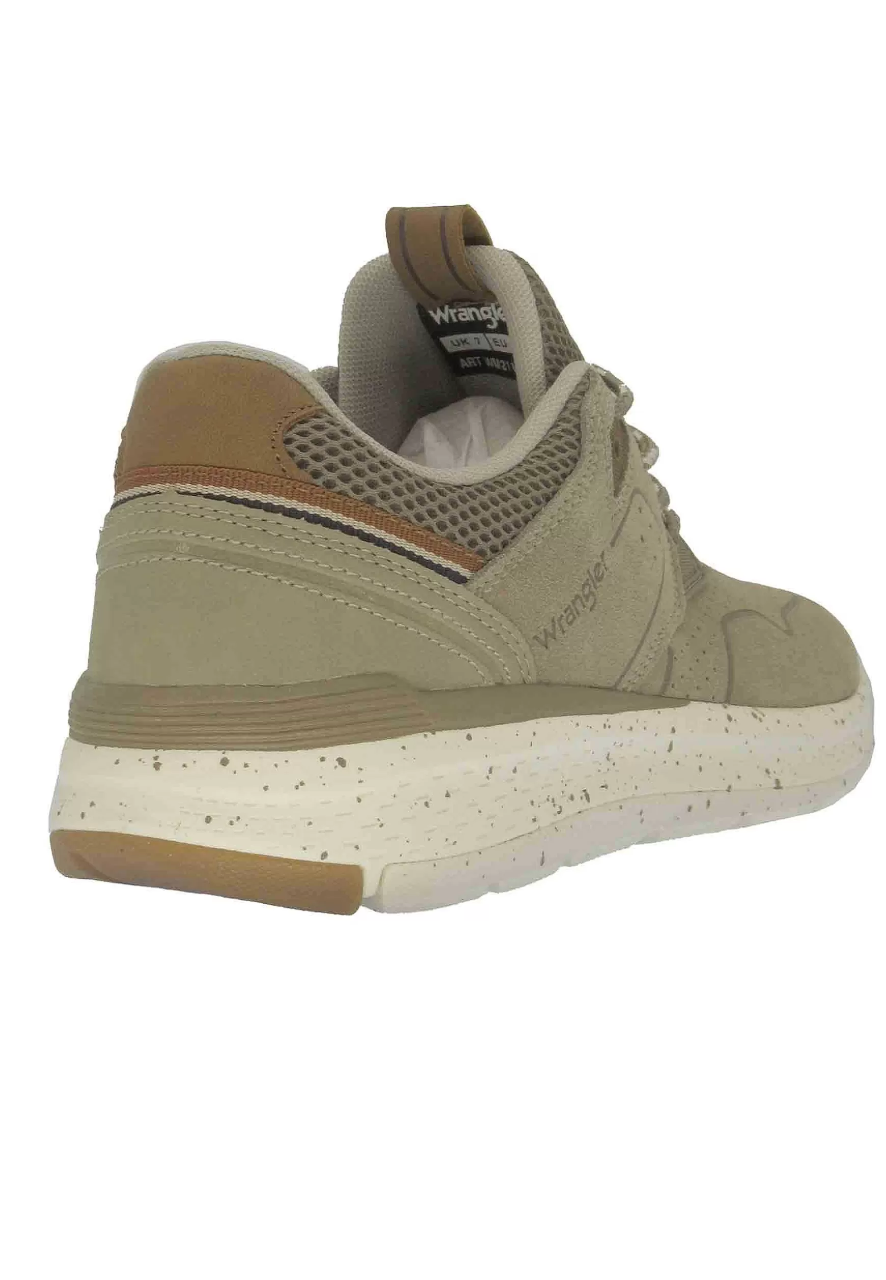 Sneakers Uomo Pioneer Suede In Pelle Sabbia Con Suola Ultra Light E Memory Foam*Wrangler Cheap