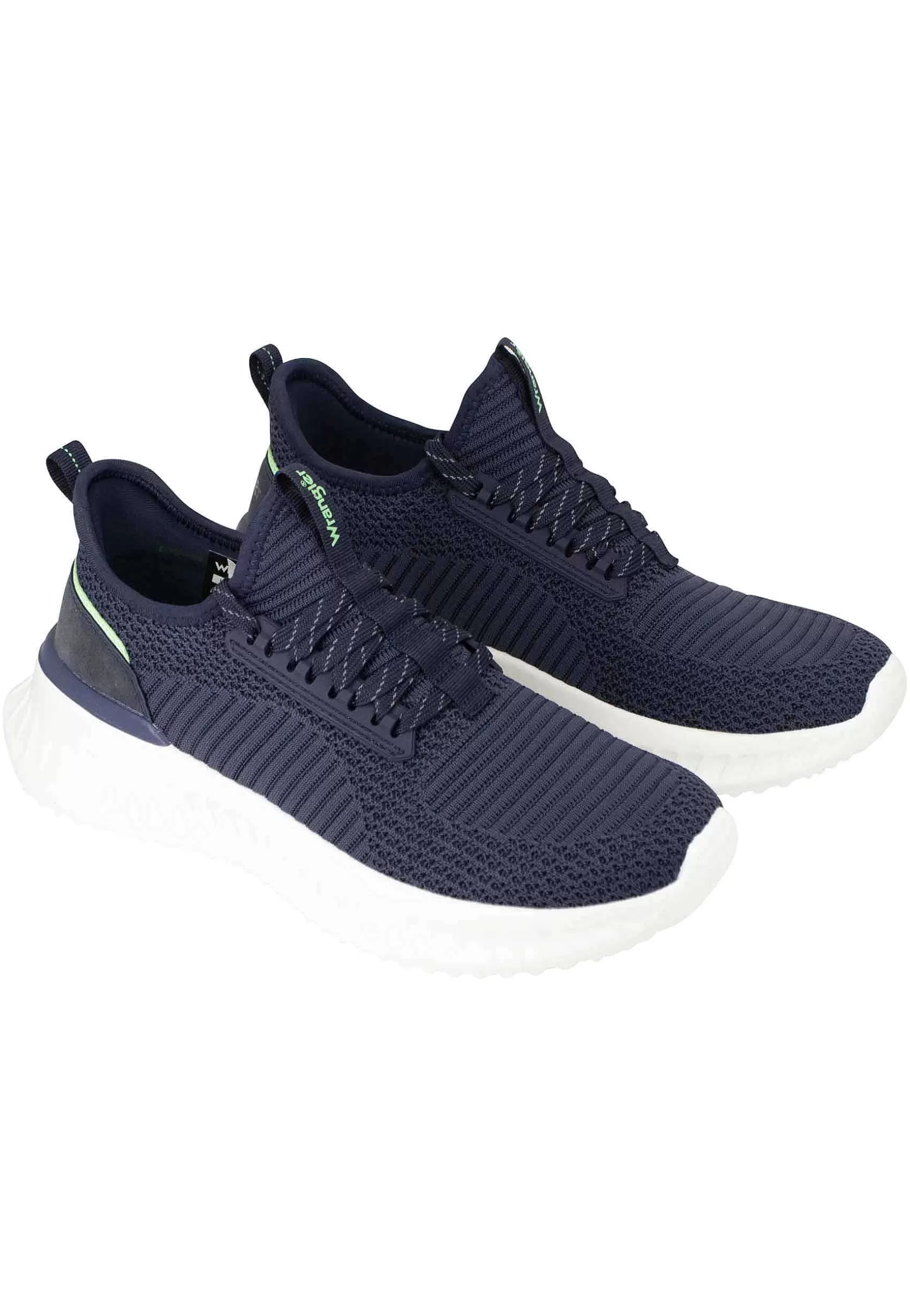 Sneakers Uomo Star In Tessuto Elastico Blu Con Suola Alta In Gomma*Wrangler Flash Sale