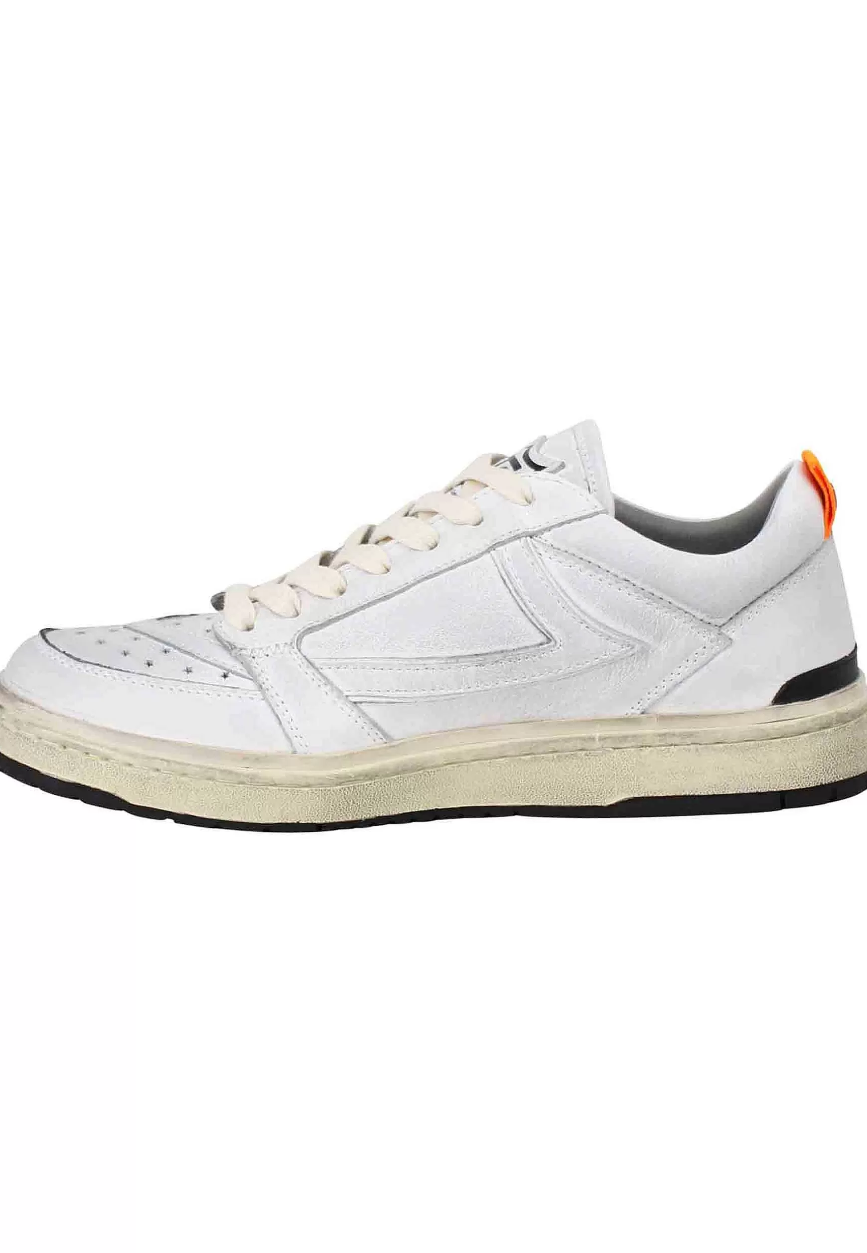 Sneakers Uomo Starlight Shield In Pelle Bianca Vintage*HTC Los Angeles Best