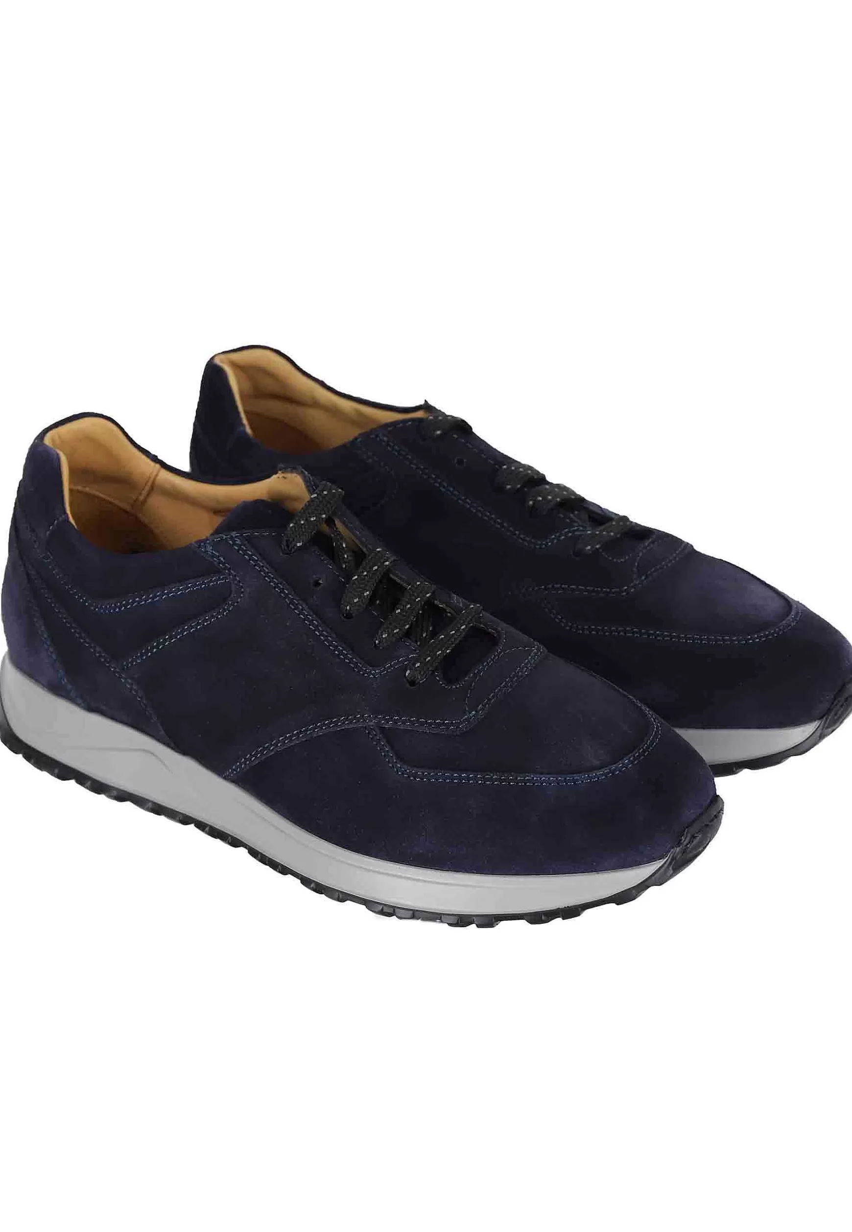 Sneakes Da Uomo In Camoscio Blu Con Suola In Gomma*Antica Cuoieria Cheap