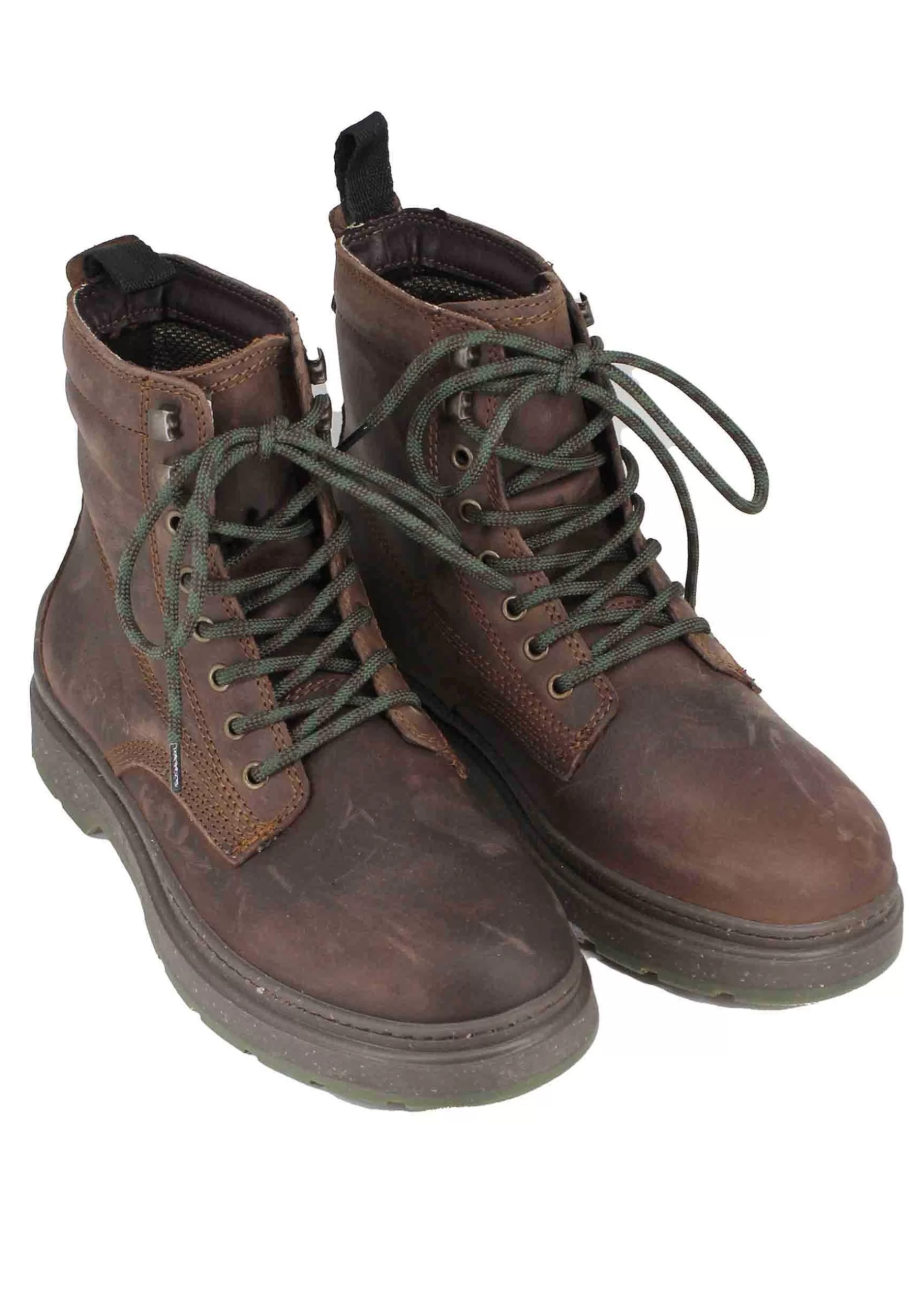 Stivaletti Anfibi Uomo In Pelle Vintage Marrone Red Rock Boot*Jeep Hot