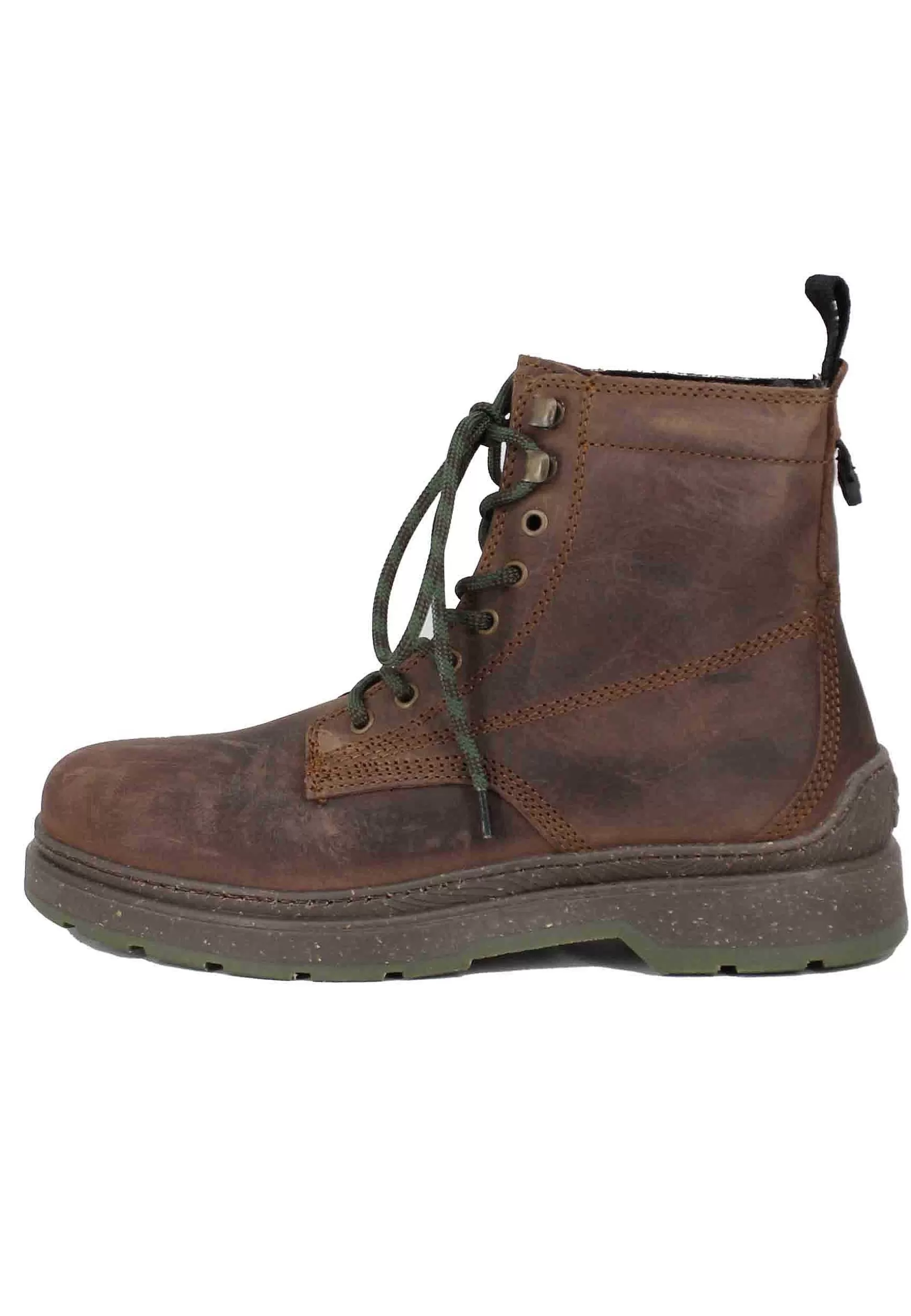Stivaletti Anfibi Uomo In Pelle Vintage Marrone Red Rock Boot*Jeep Hot