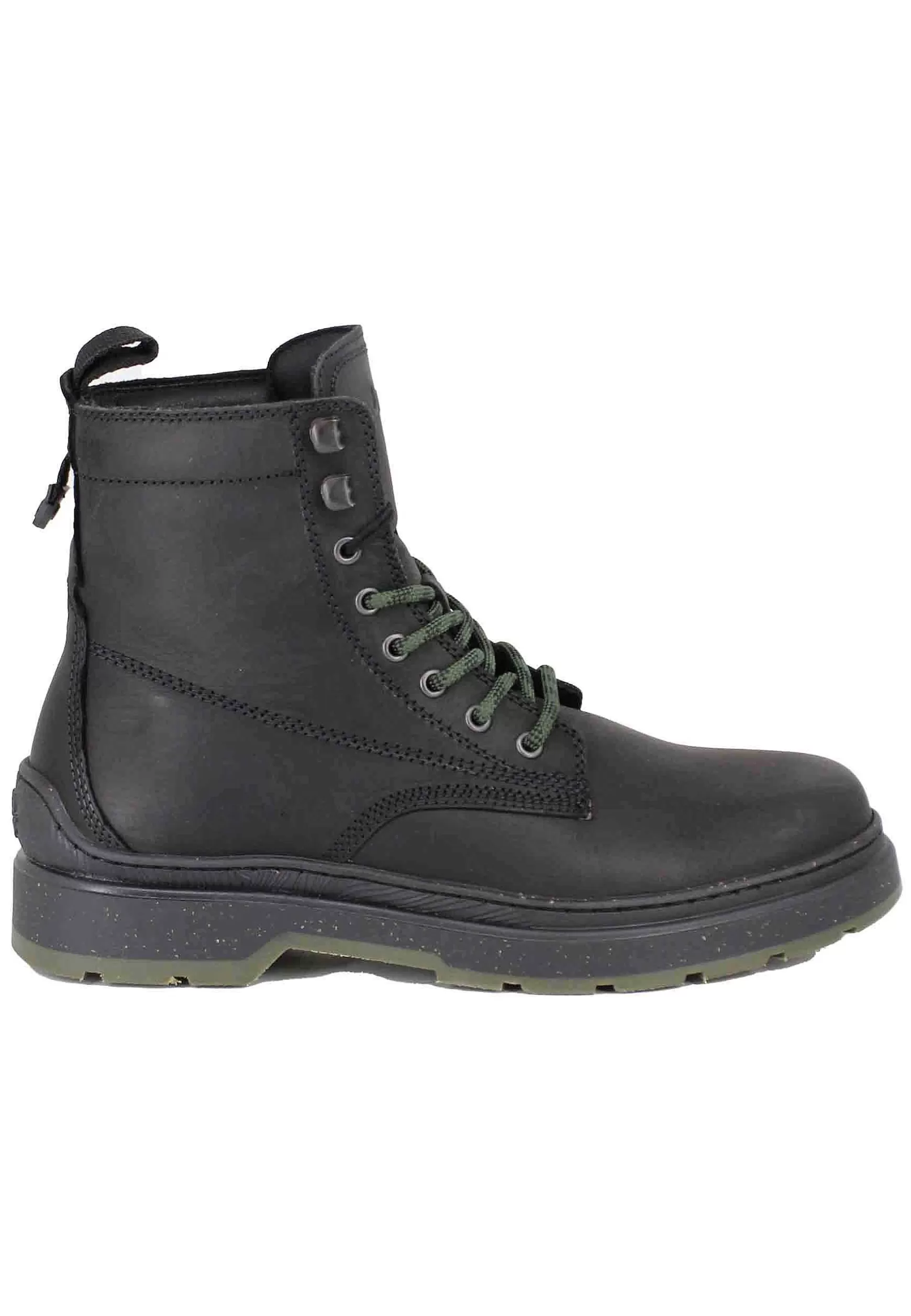 Stivaletti Anfibi Uomo In Pelle Vintage Nera Red Rock Boot*Jeep Flash Sale