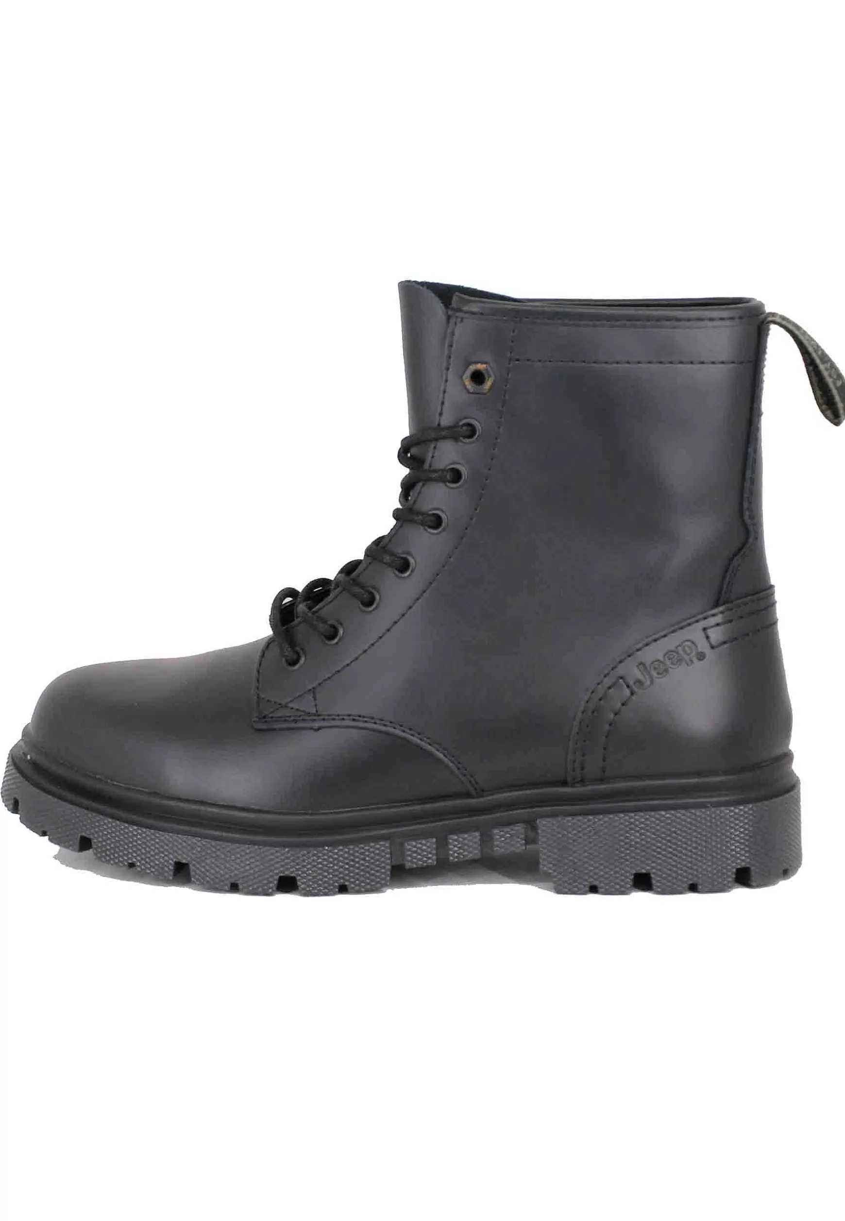 Stivaletti Anfibi Uomo In Pelle Vintage Nera Renegade*Jeep Discount